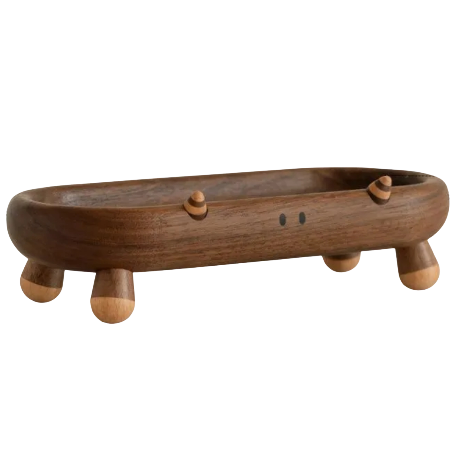 Black Walnut Solid Wood Tray for Snacks, Desserts, and Jewelry Storage