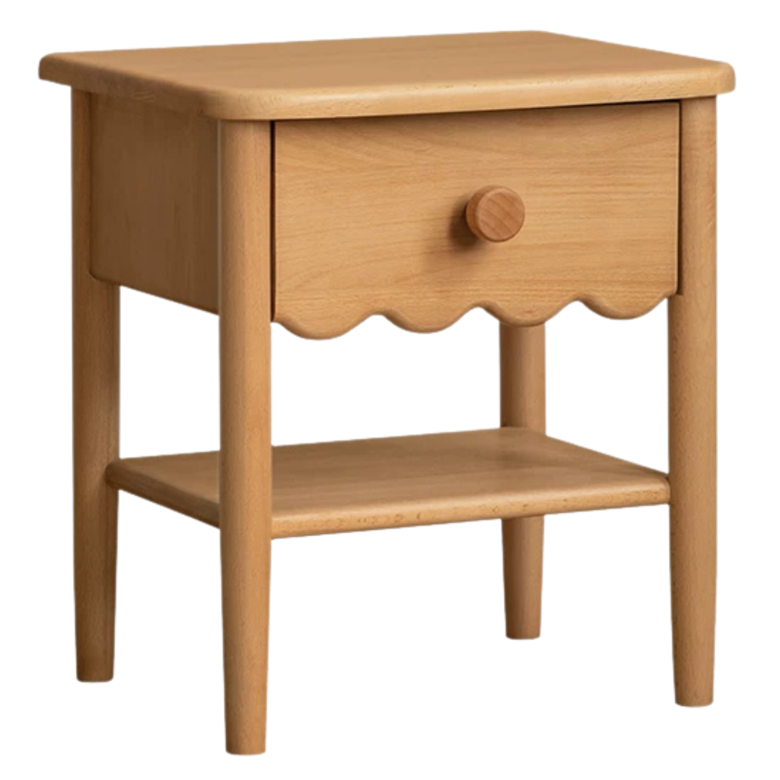 Beech, Red Oak Solid Wood, Solid RubberWood  Kids Nightstand