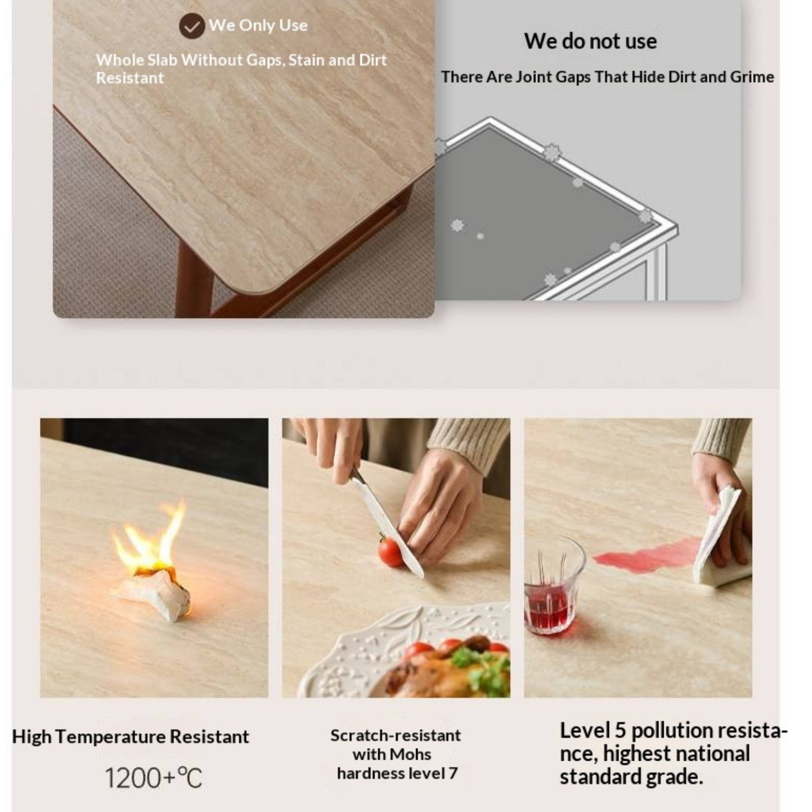 Solid Longan Hardwood Slab Dining Table with Antique-Inspired Retro Design