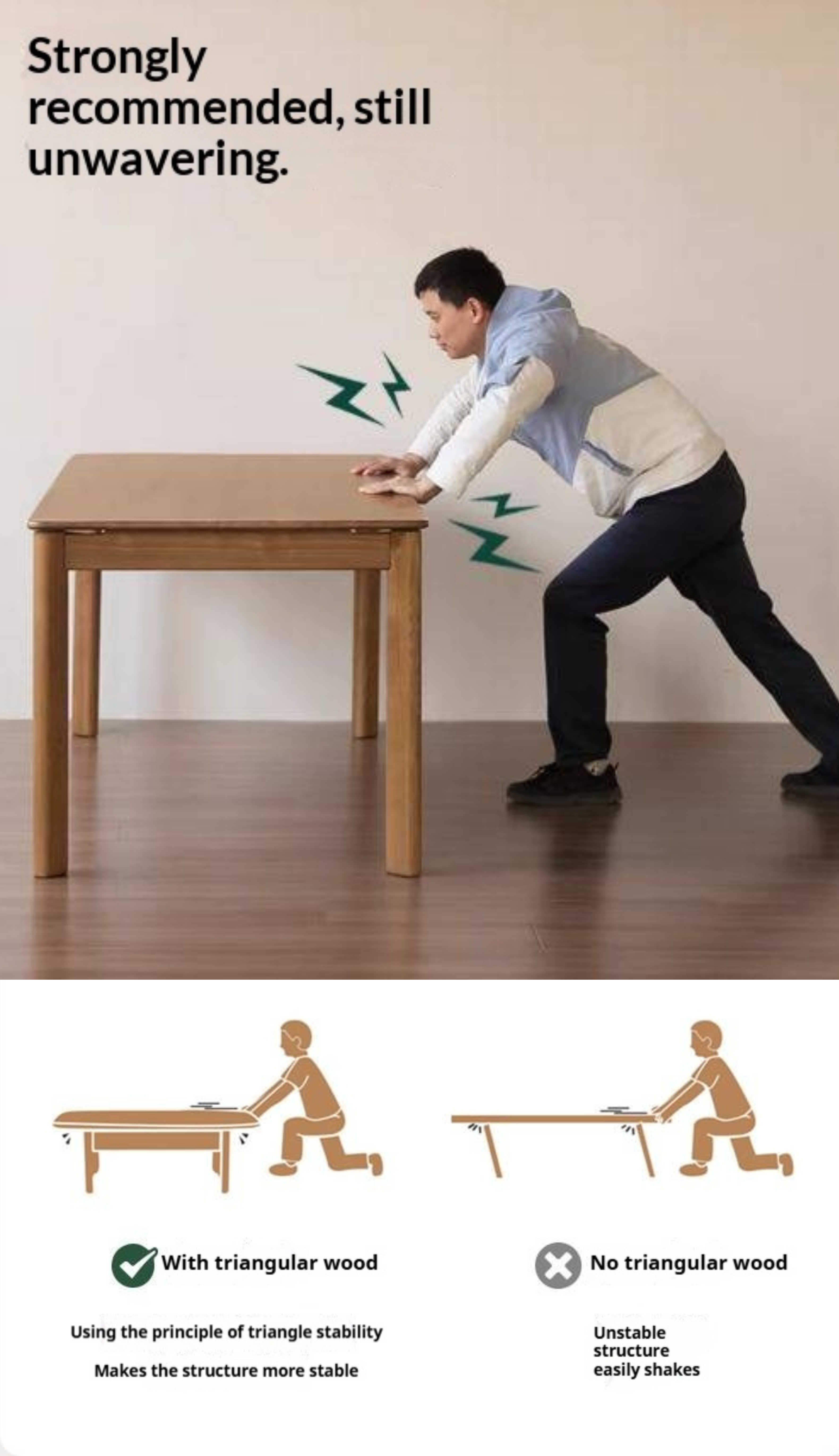 Ash Solid Wood Modern Minimalist Long Dining Table