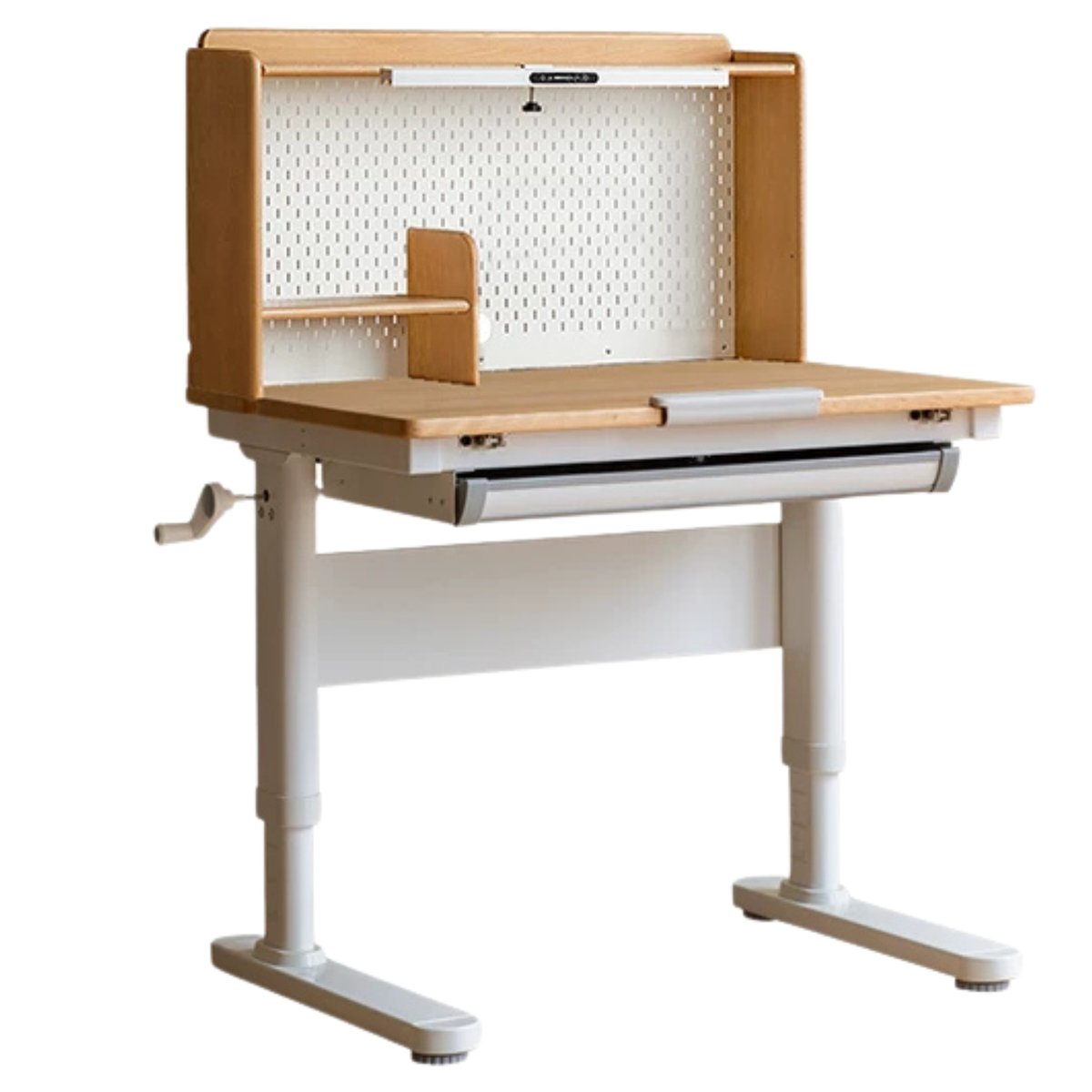 Beech Solid Wood, Solid Rubberwood Cream Style Kids Learning Desk