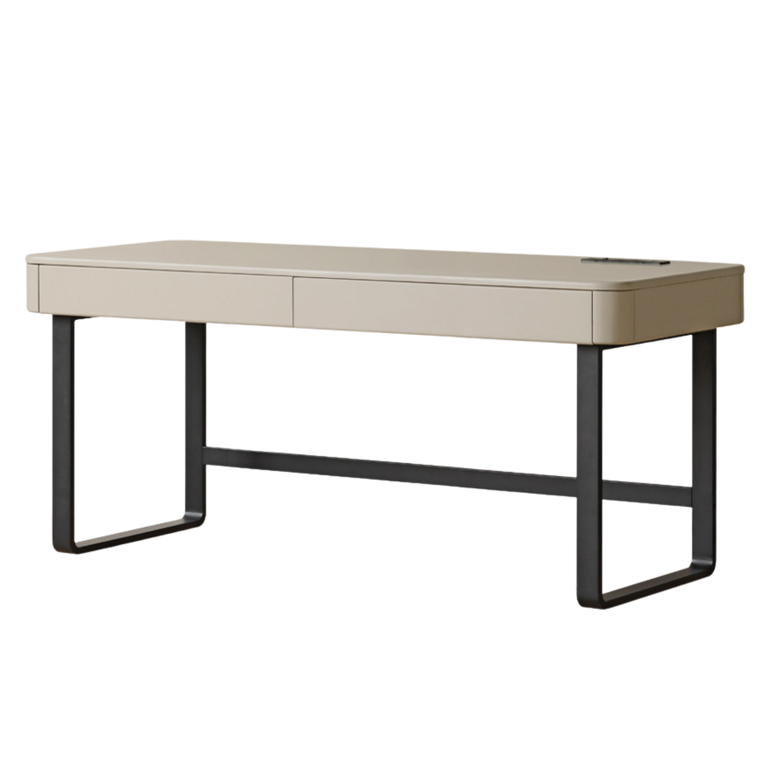 Tulipwood Solid Wood, Solid RubberWood  Modern Rock Board Computer Desk