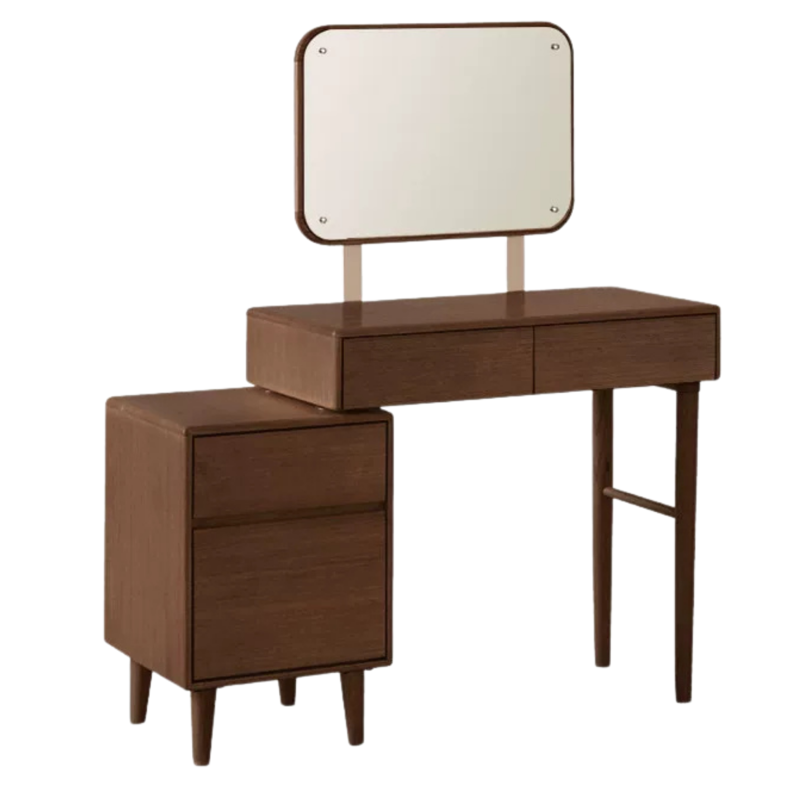 Oak Solid Wood, Solid Rubberwood, Solid Longan Hardwood Retractable Vanity Table Modern