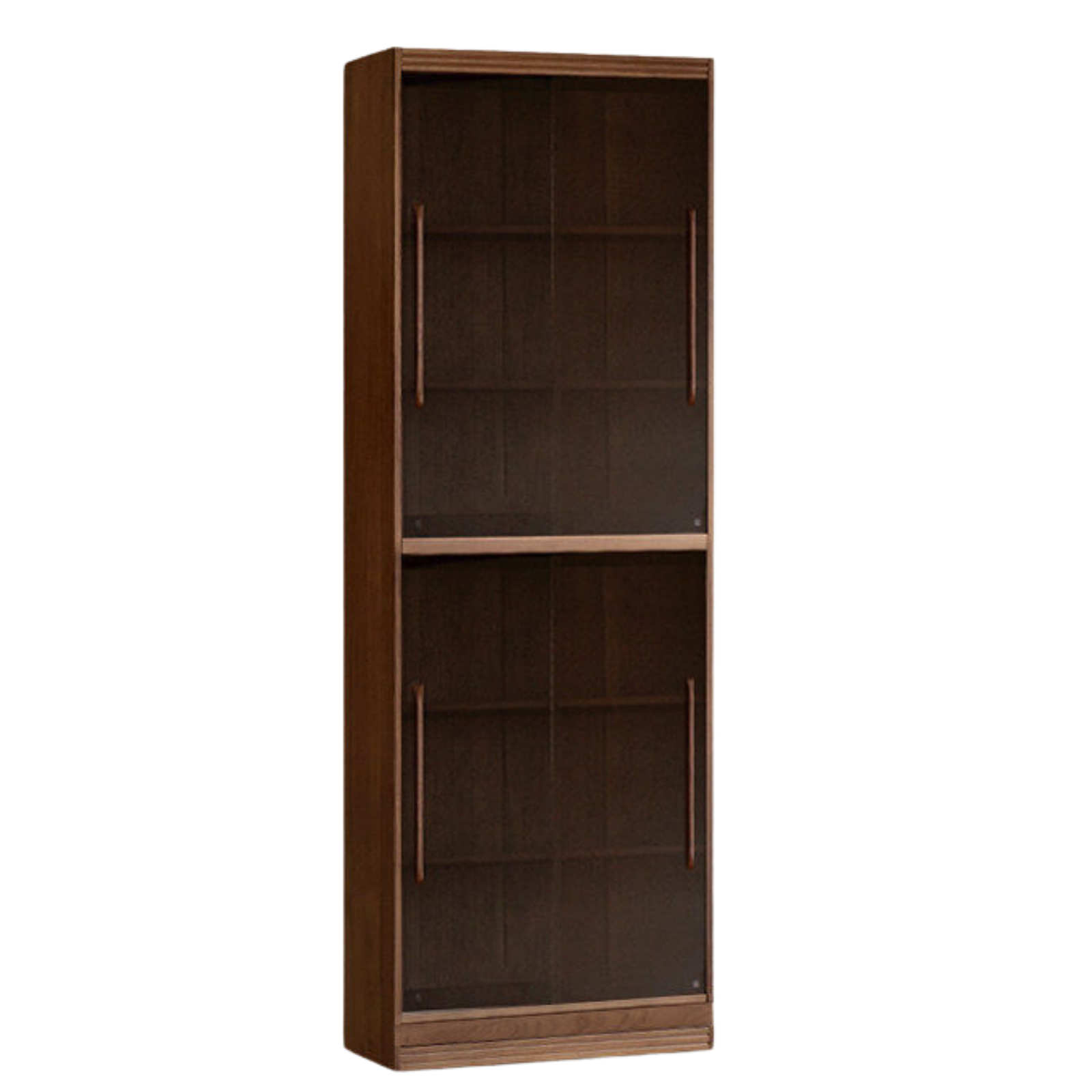Black Walnut, Sandalwood Solid Wood Light Luxury Combined Bookshelf With Seat