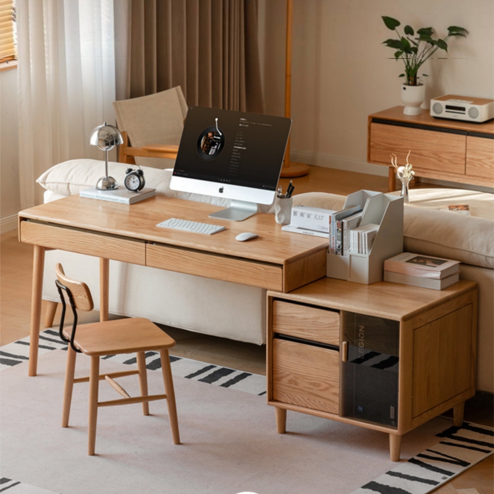 Oak Solid Wood Modern Office Desk