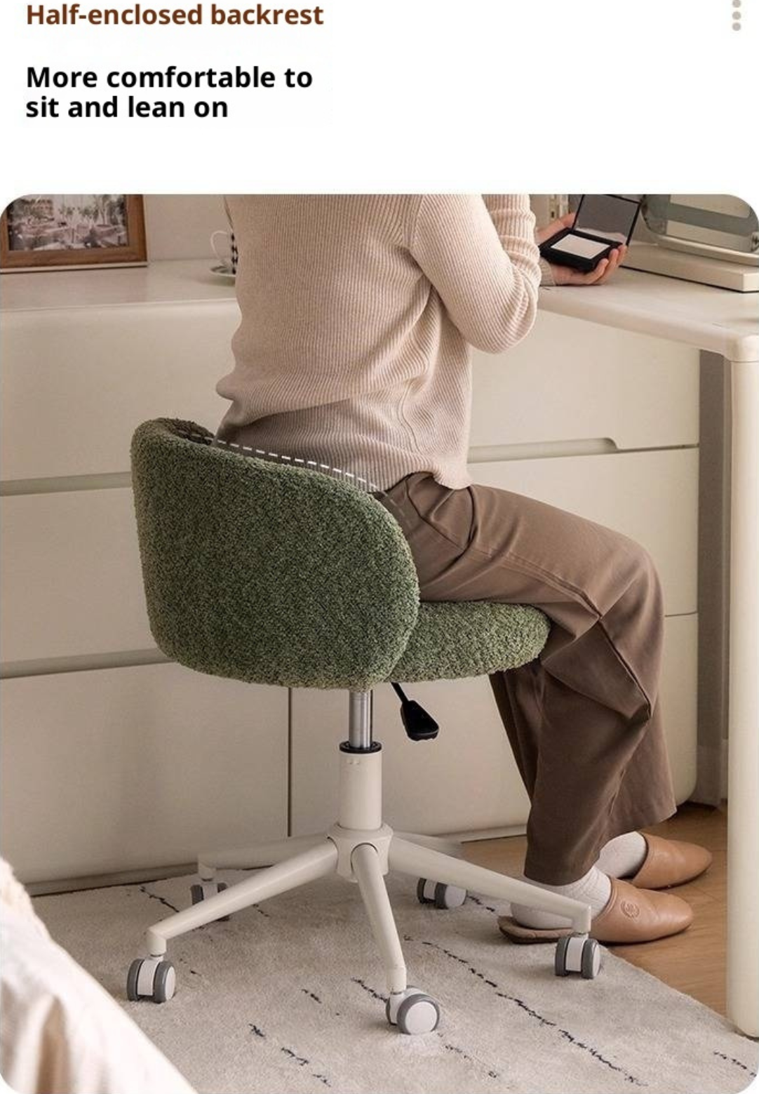 Height Adjustable Makeup Chair