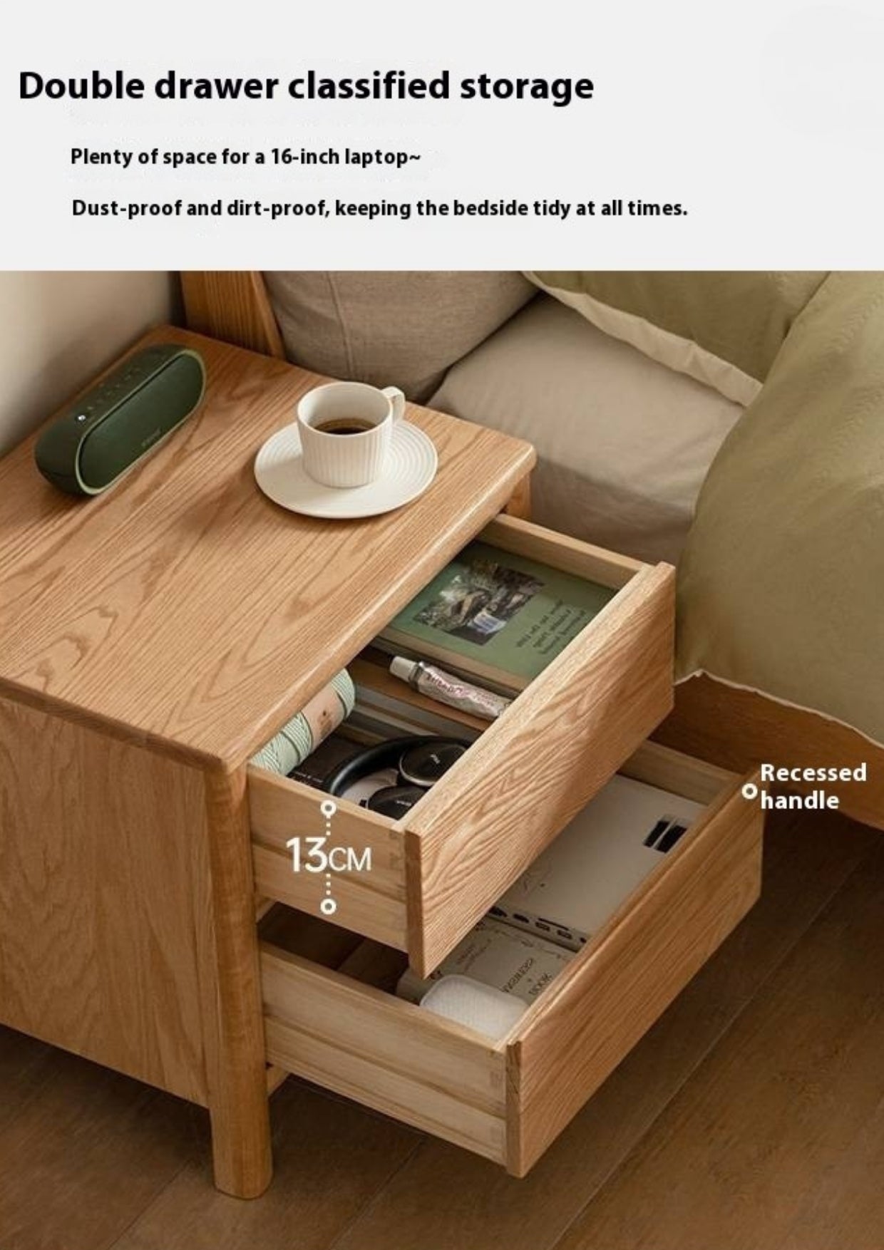 Oak Solid Wood Nordic Nightstand