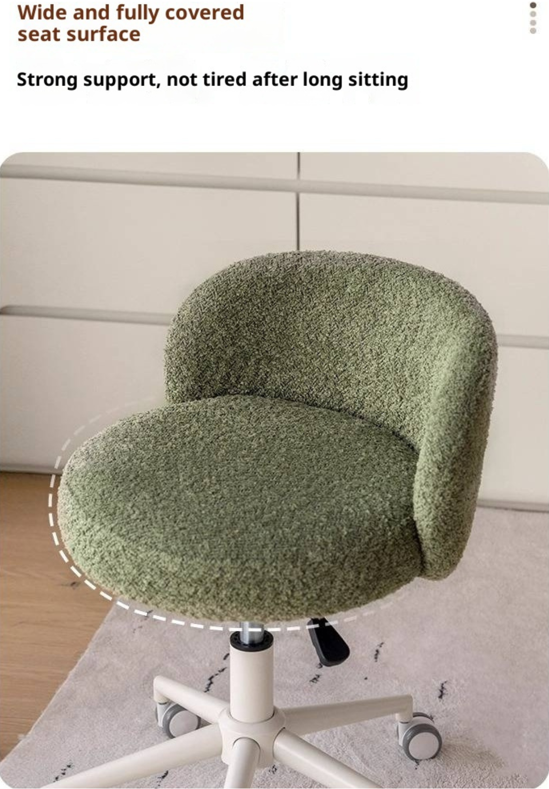 Height Adjustable Makeup Chair