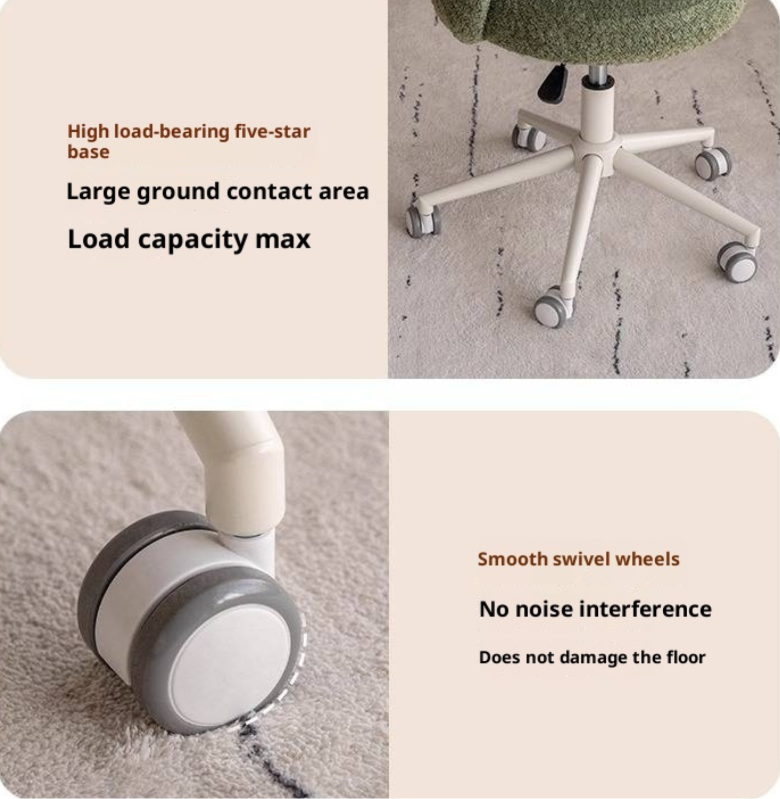 Height Adjustable Makeup Chair