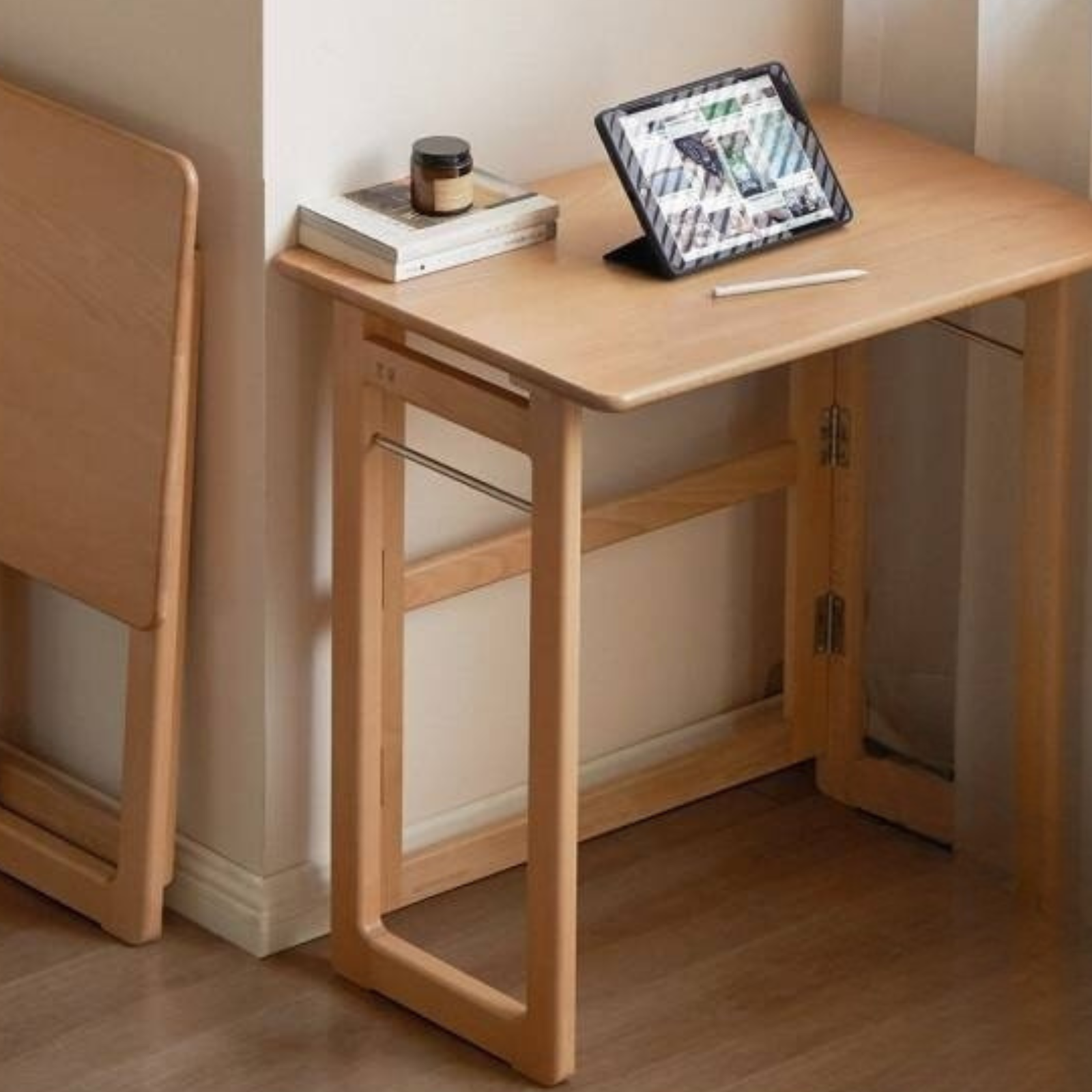 Beech Solid Wood Folding Study Table
