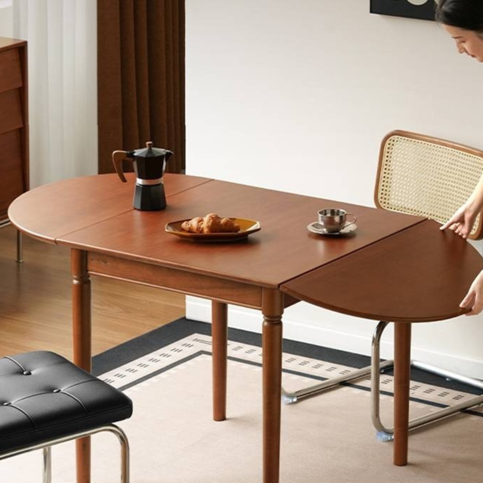 Tulipwood Solid Tulipwood Retro Dining Table