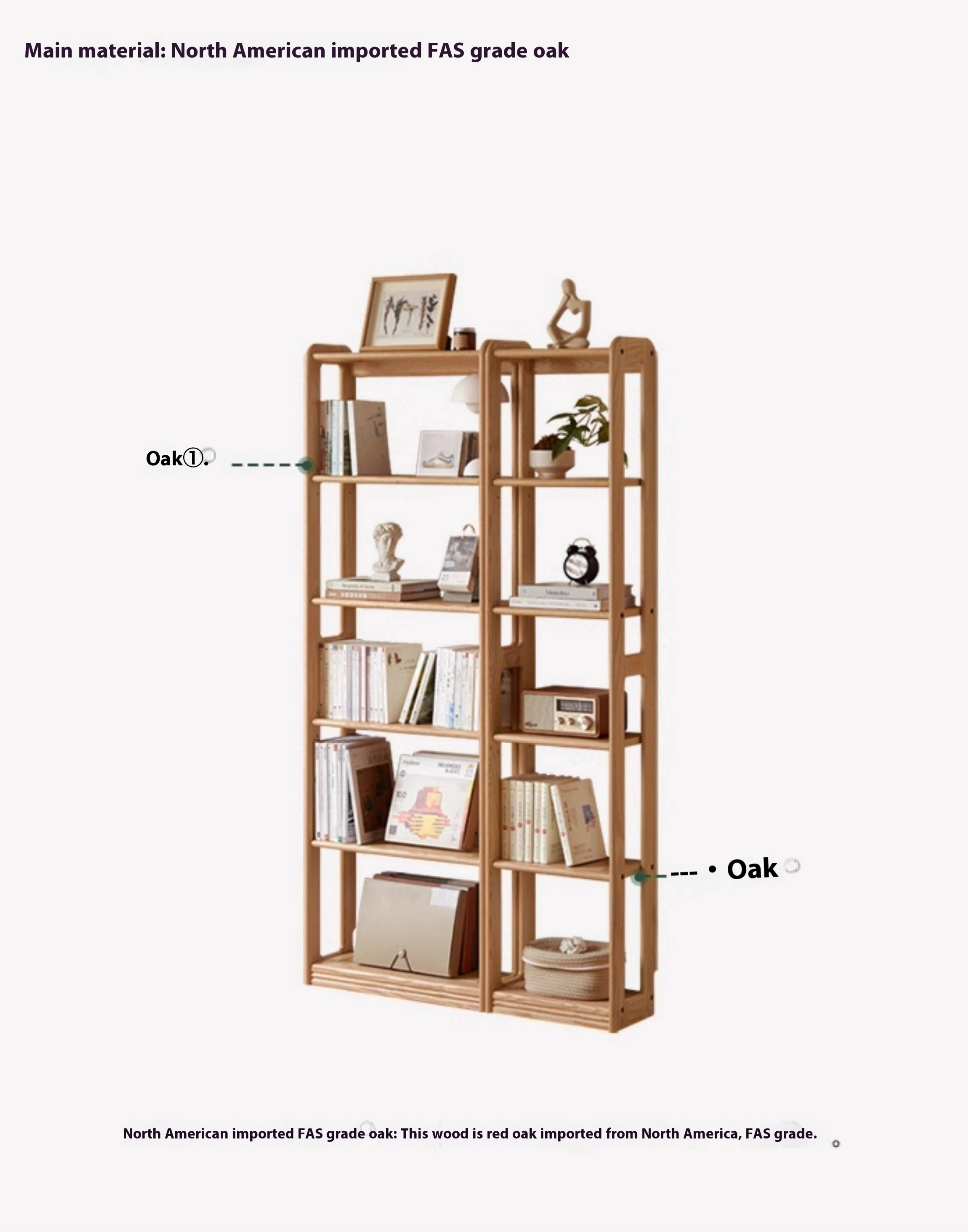 Oak, Solid RubberWood Solid Wood Ultra Thin Storage Rack
