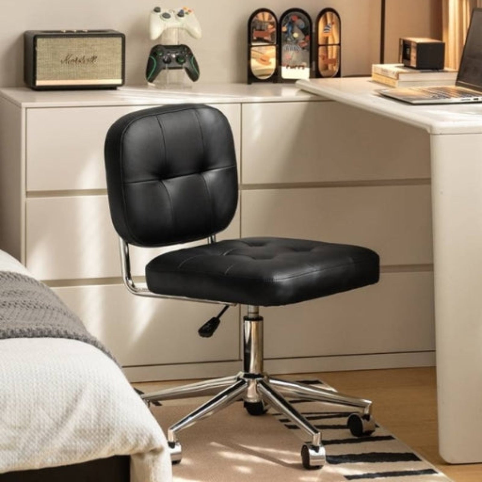 Fabric Modern Minimalist Makeup Stool