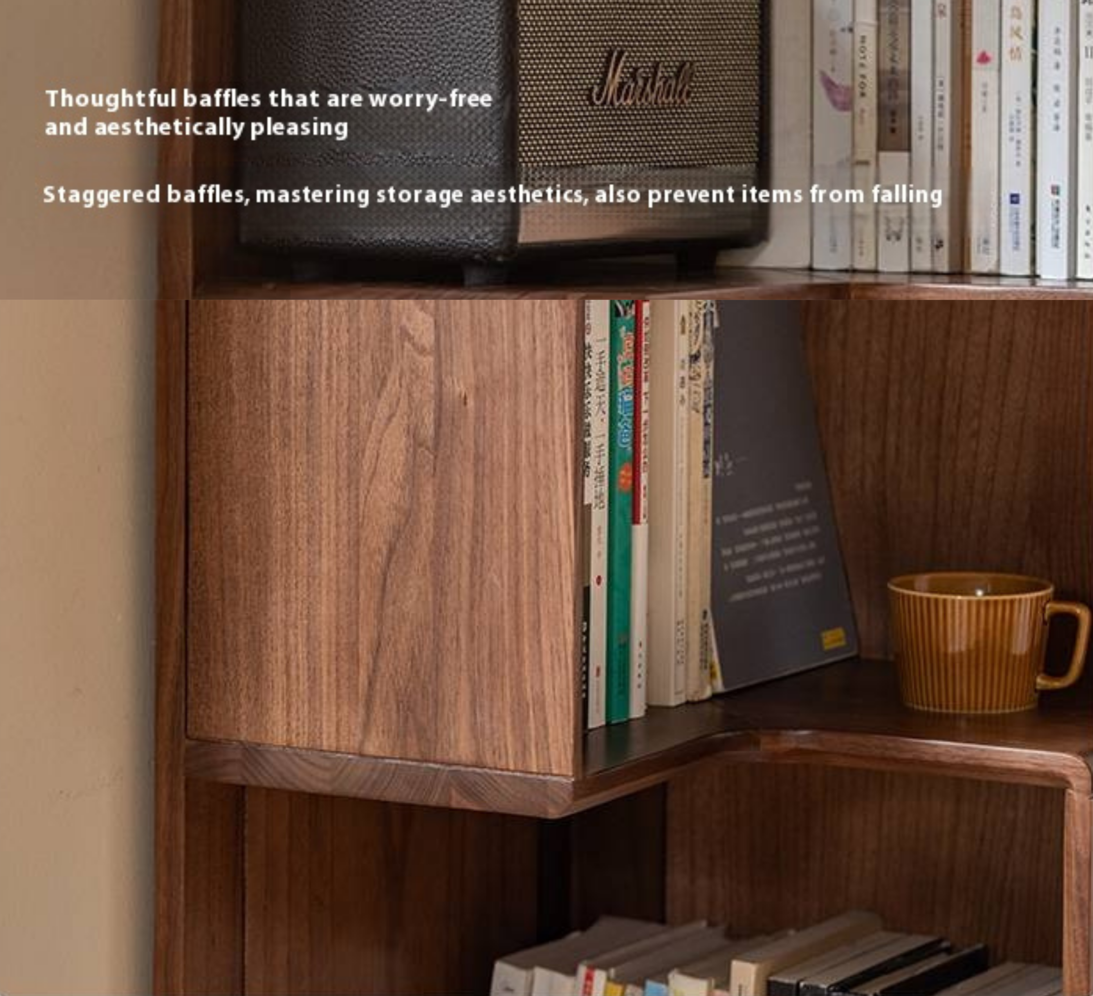 Black Walnut Solid Wood Corner Storage Cabinet
