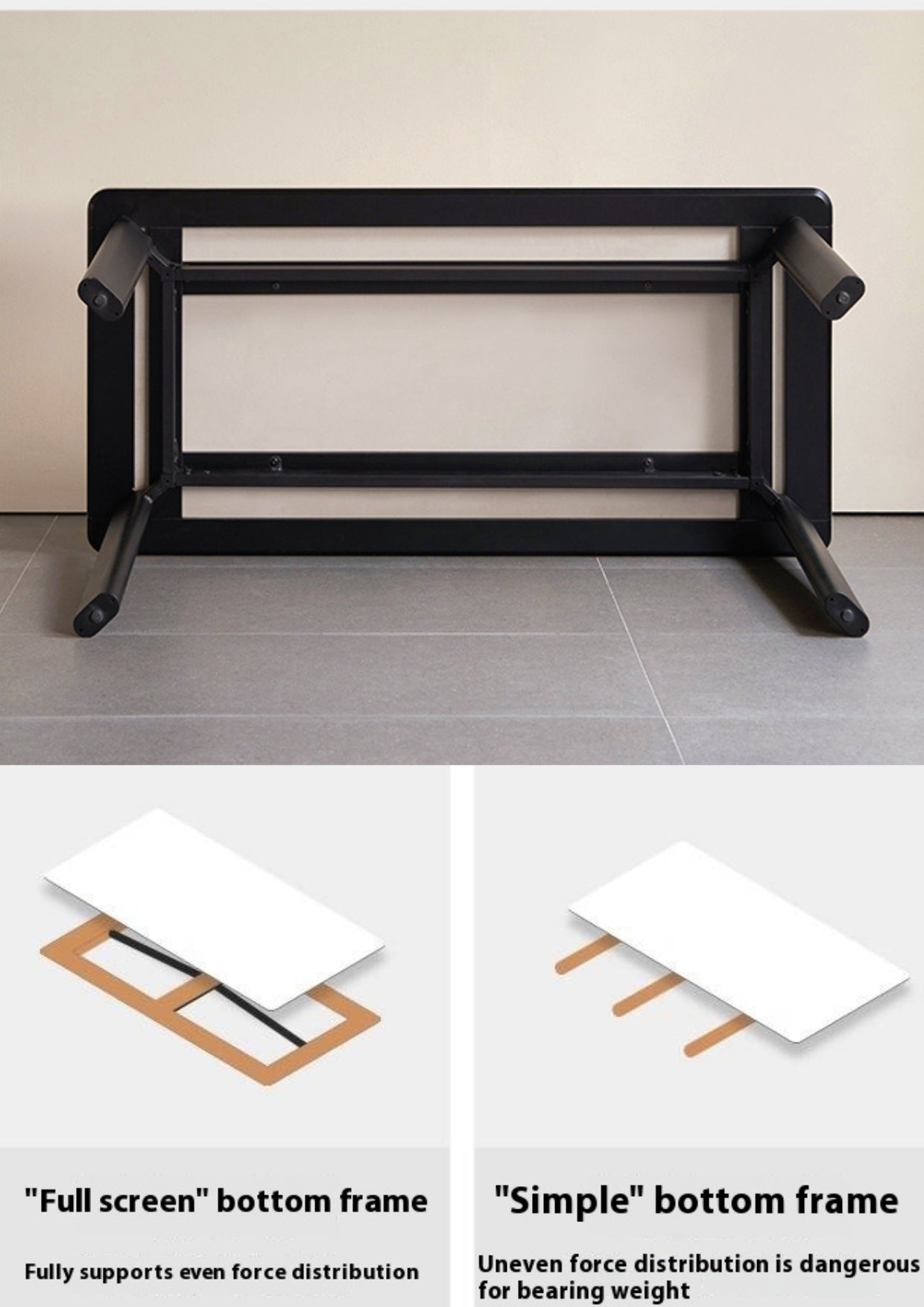 Iron Long Modern Dining Table