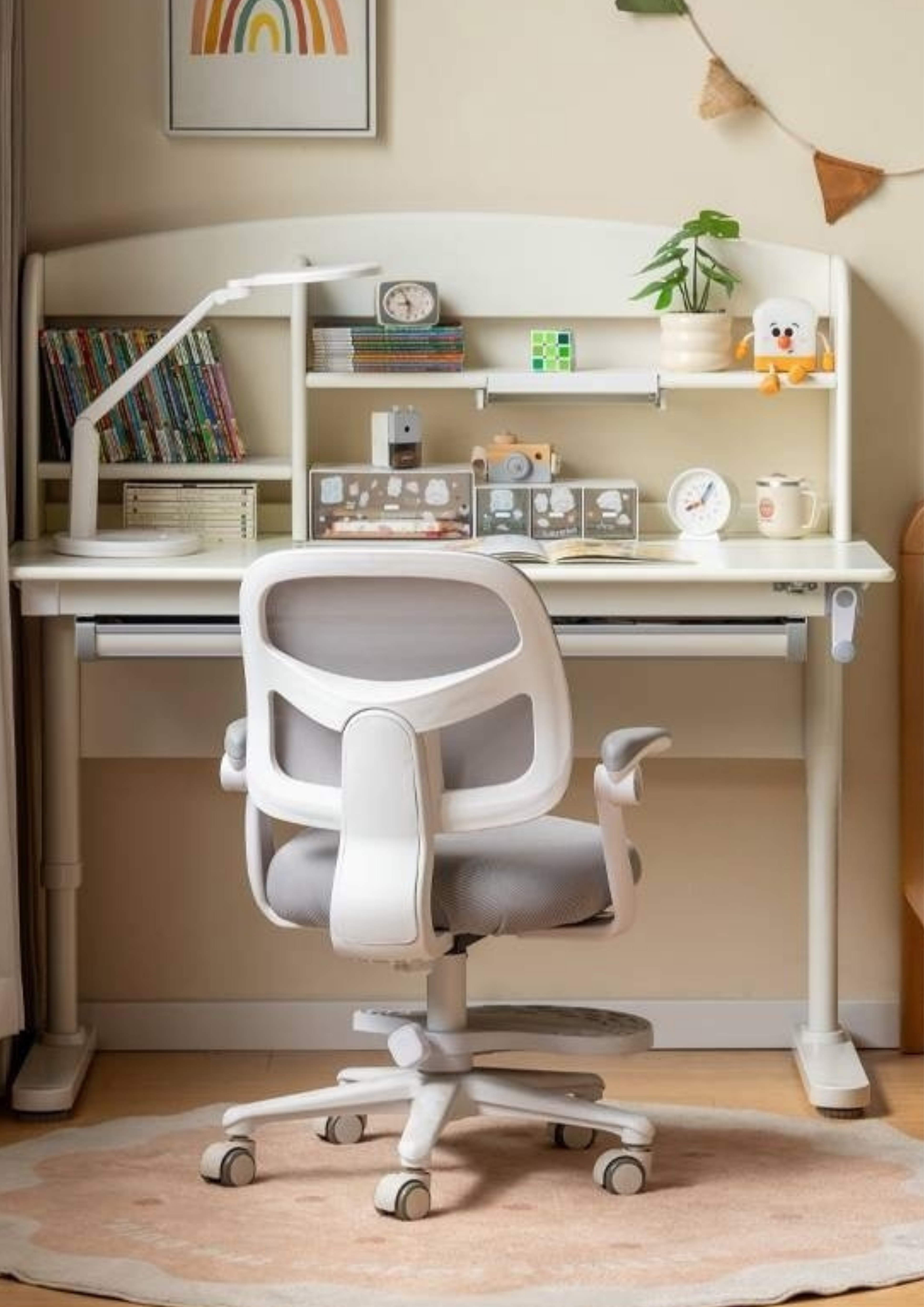 Solid RubberWood Solid Wood Сhildren's Liftable Desk