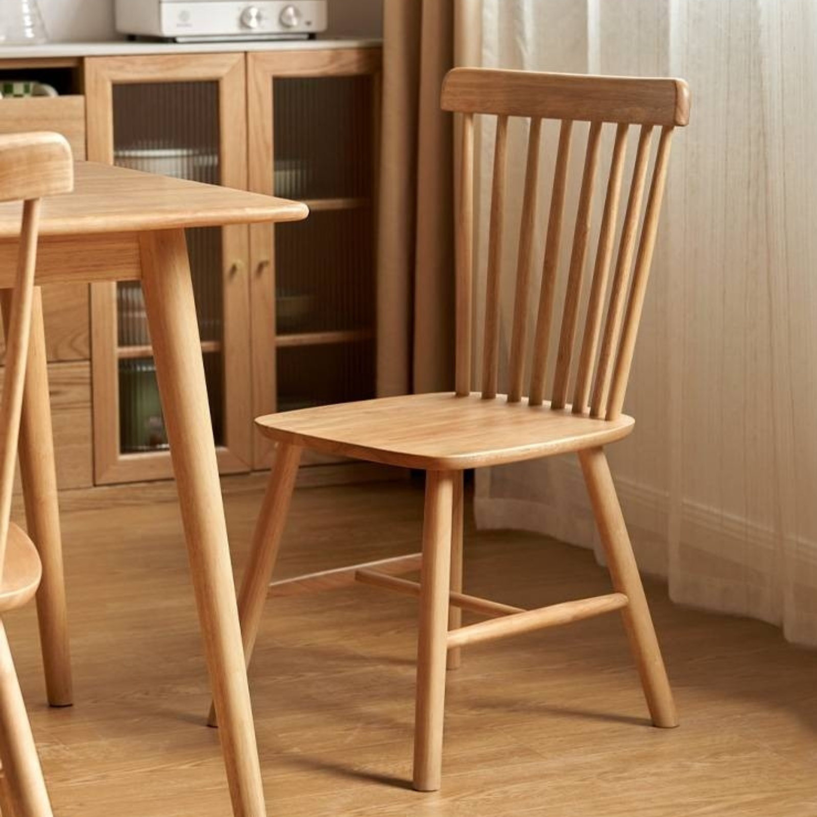 Set 4 pcs Solid RubberWood Modern Dining Chair