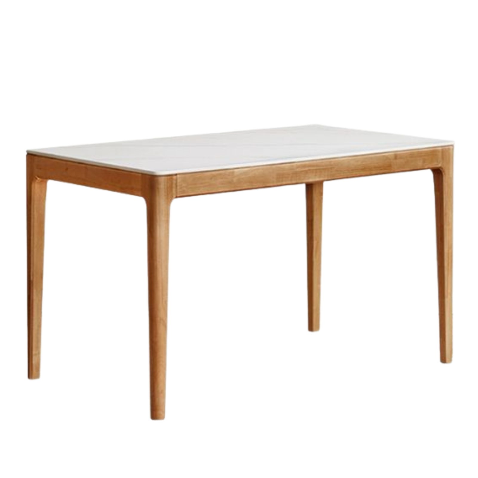Solid RubberWood Rock Plate Modern Dining Table