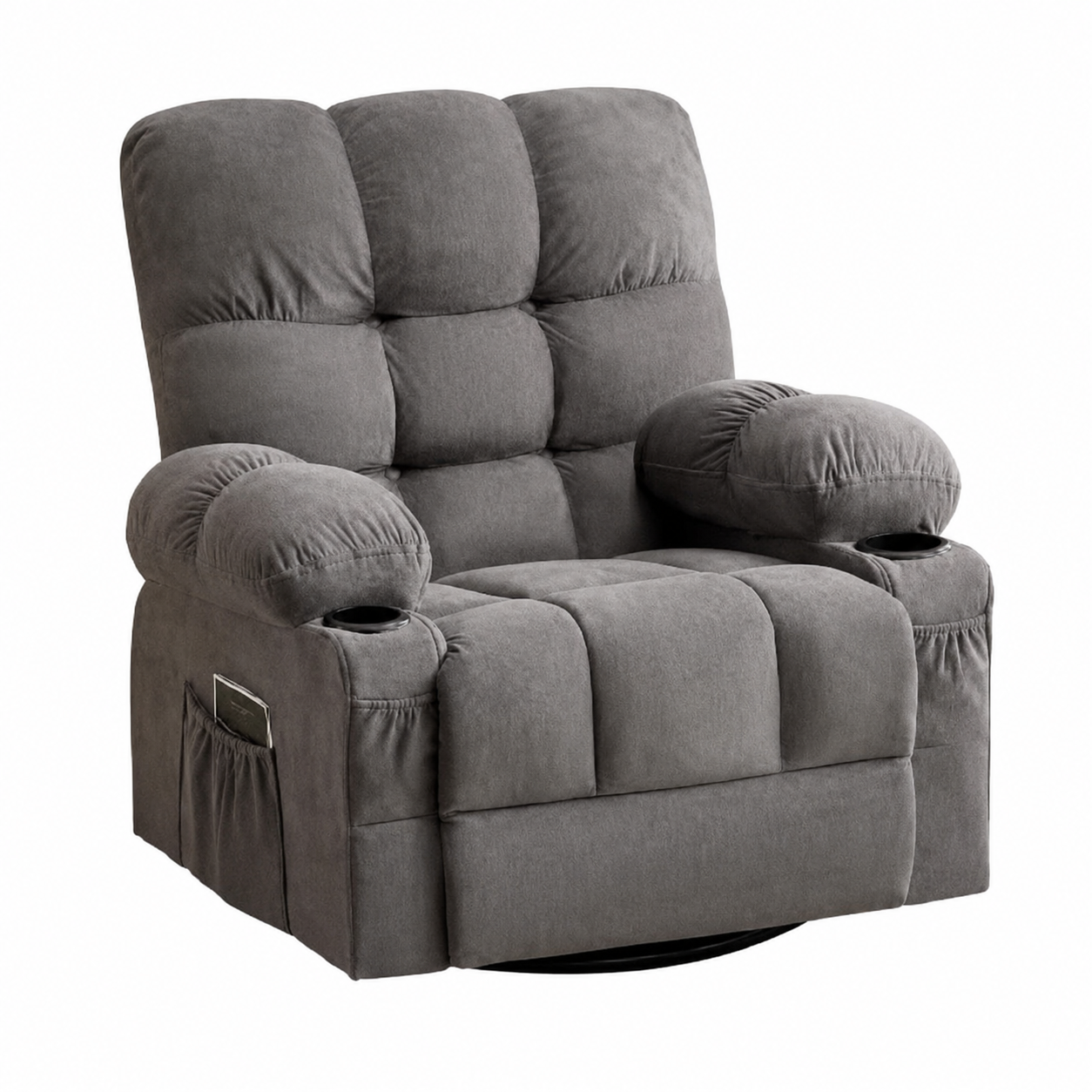 Electric Oversized Swivel Rocker Recliner with Massage and Heat