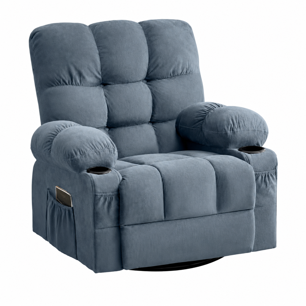 Electric Oversized Swivel Rocker Recliner with Massage and Heat