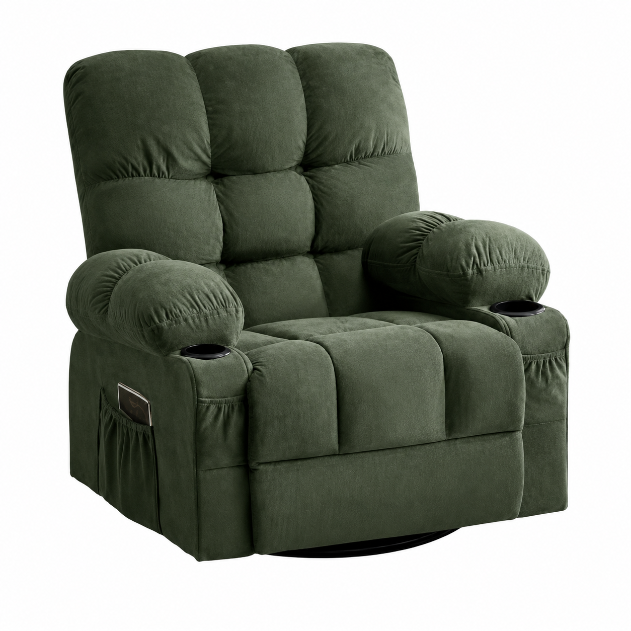 Electric Oversized Swivel Rocker Recliner with Massage and Heat