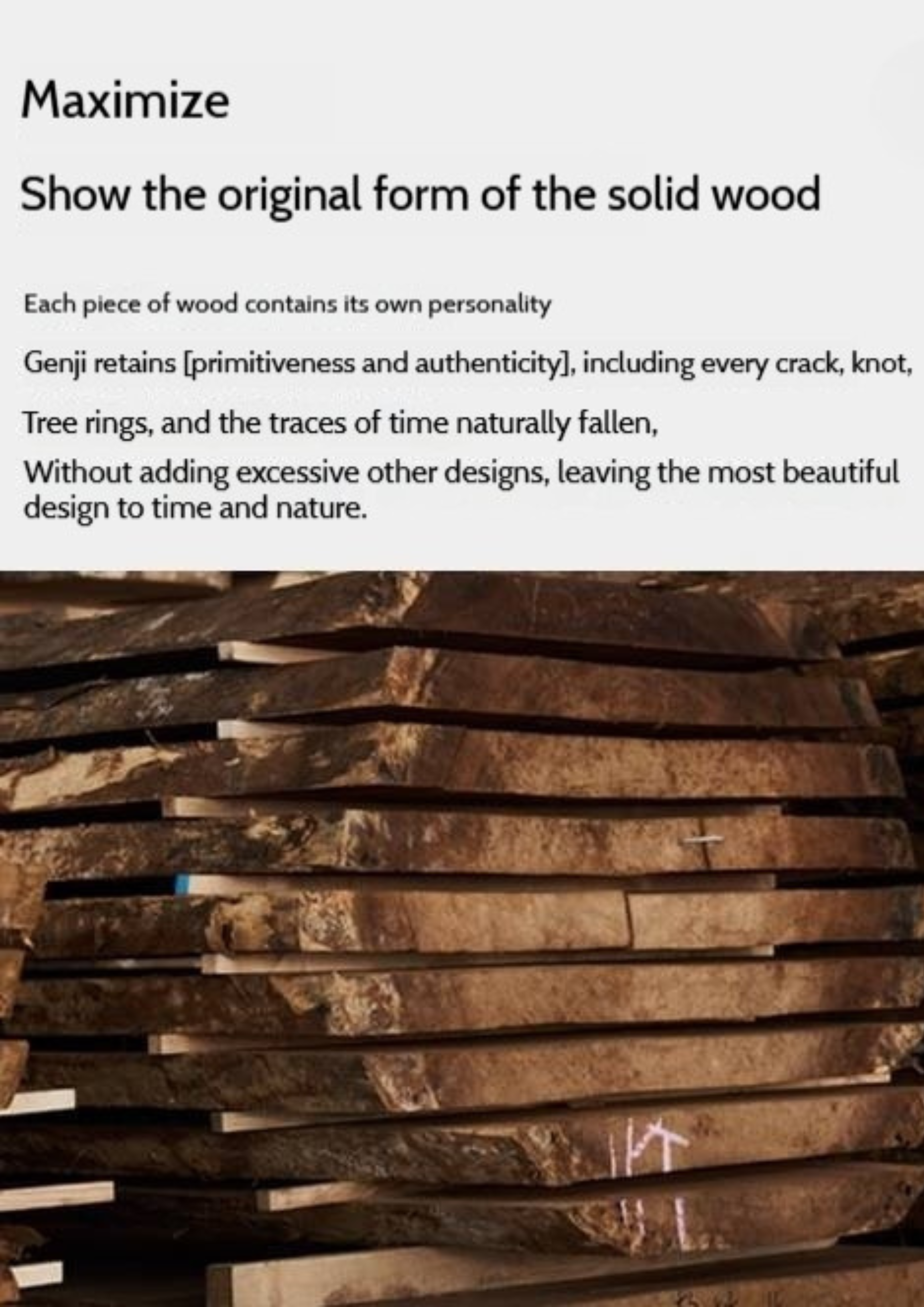 Black Walnut Solid Wood Natural Edge Tea Table