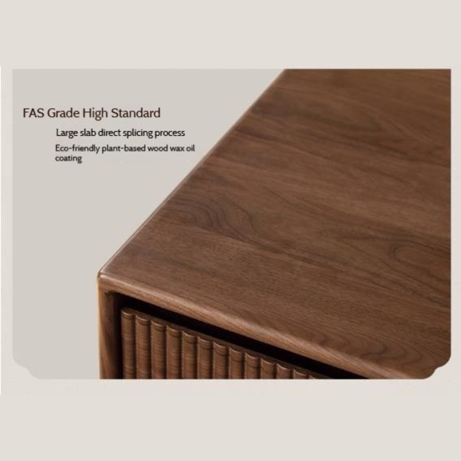 Black Walnut Solid Wood Italian Light Luxury Coffee Table