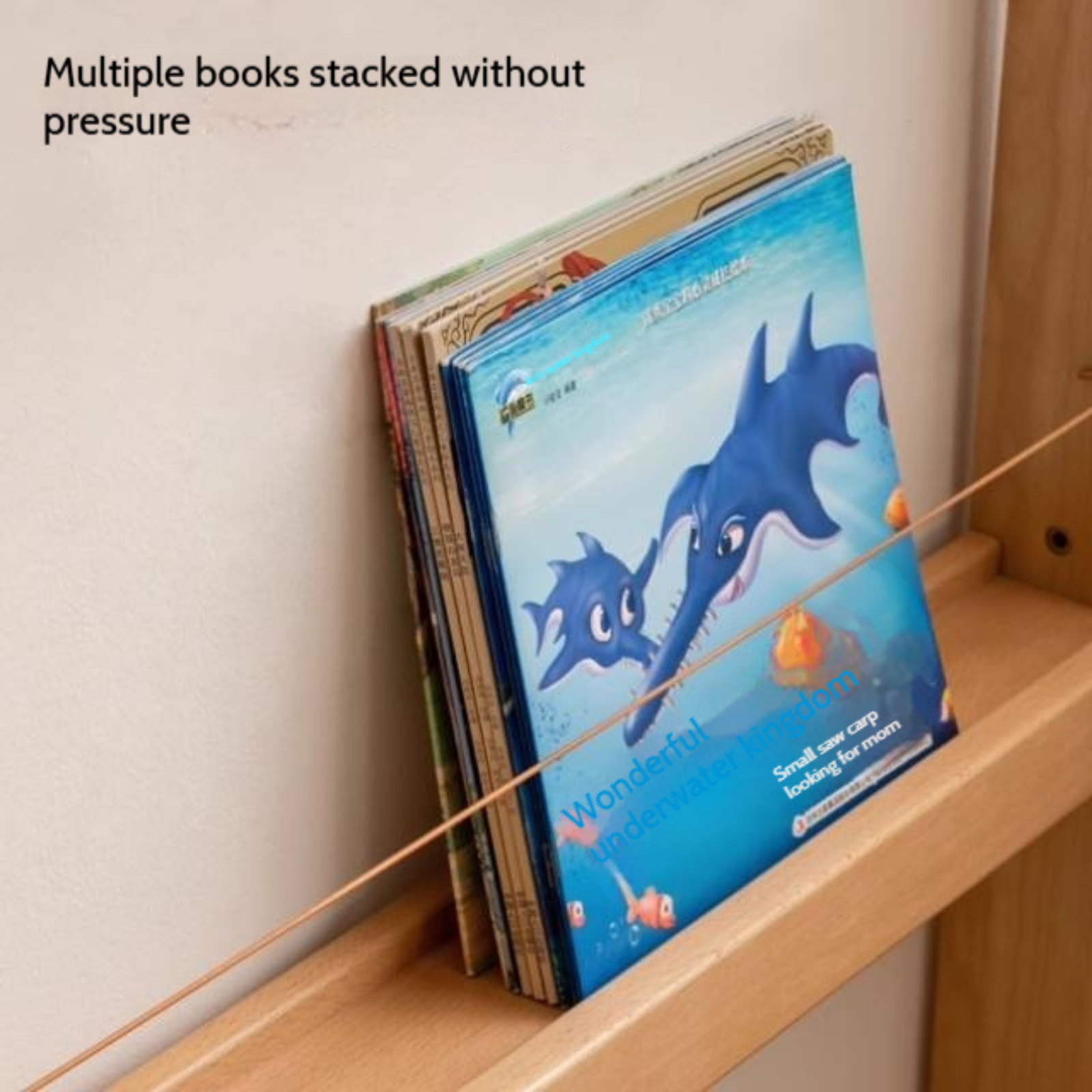 Beech Solid Wood Children's Bedside Miniature Bookshelf