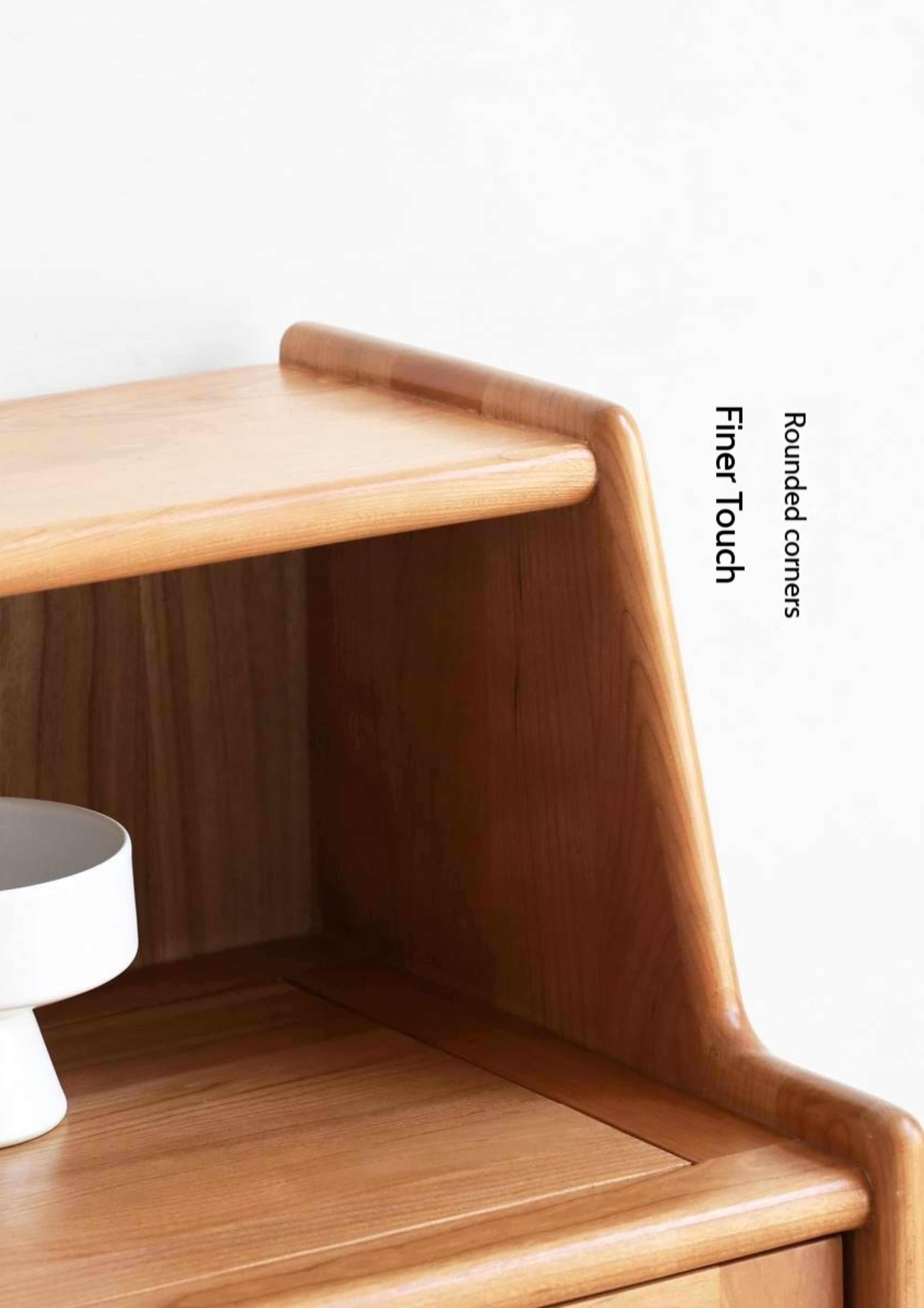 Cherry Solid Wood Entrance Shoe Cabinet