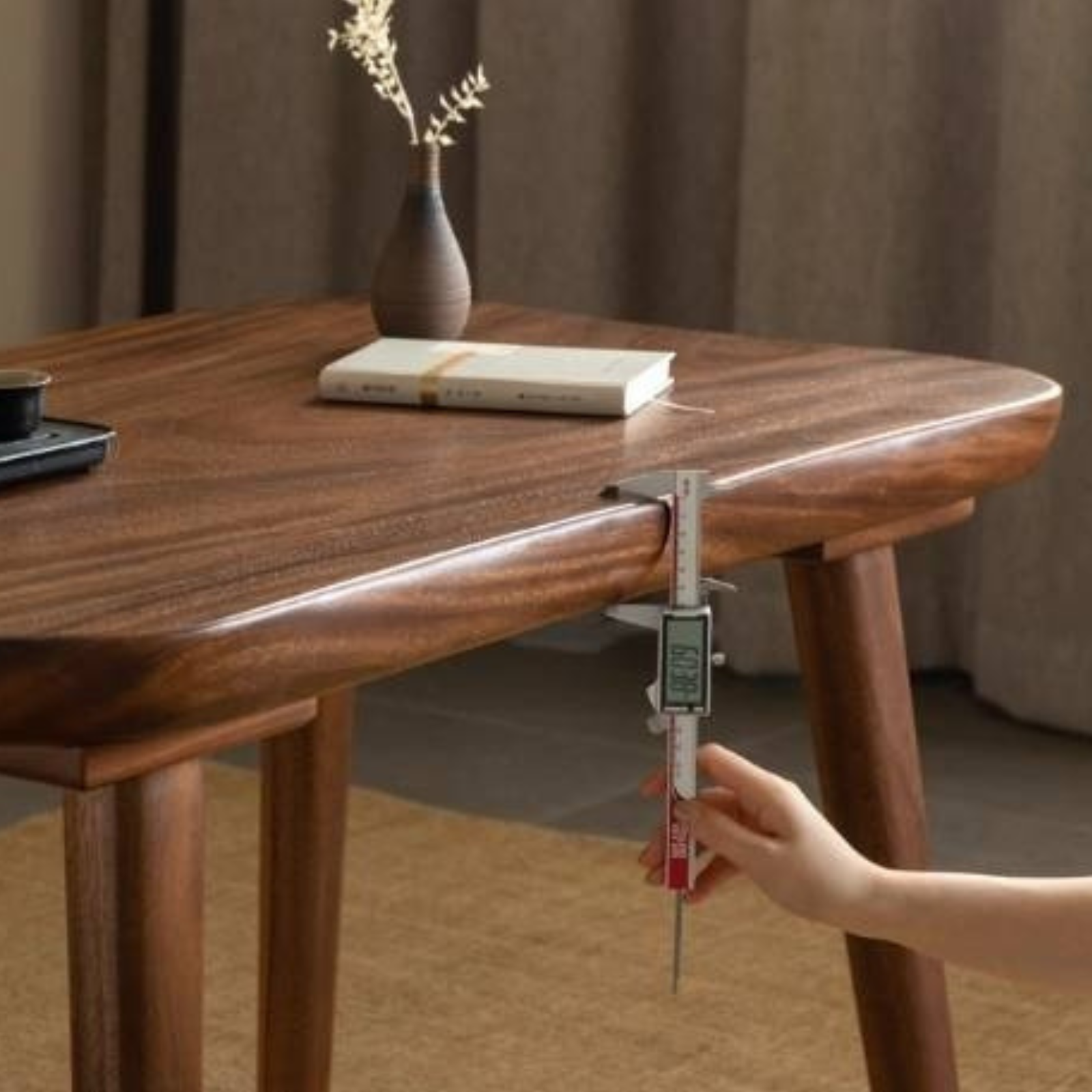 Black Walnut Solid Wood Natural Edge Tea Table