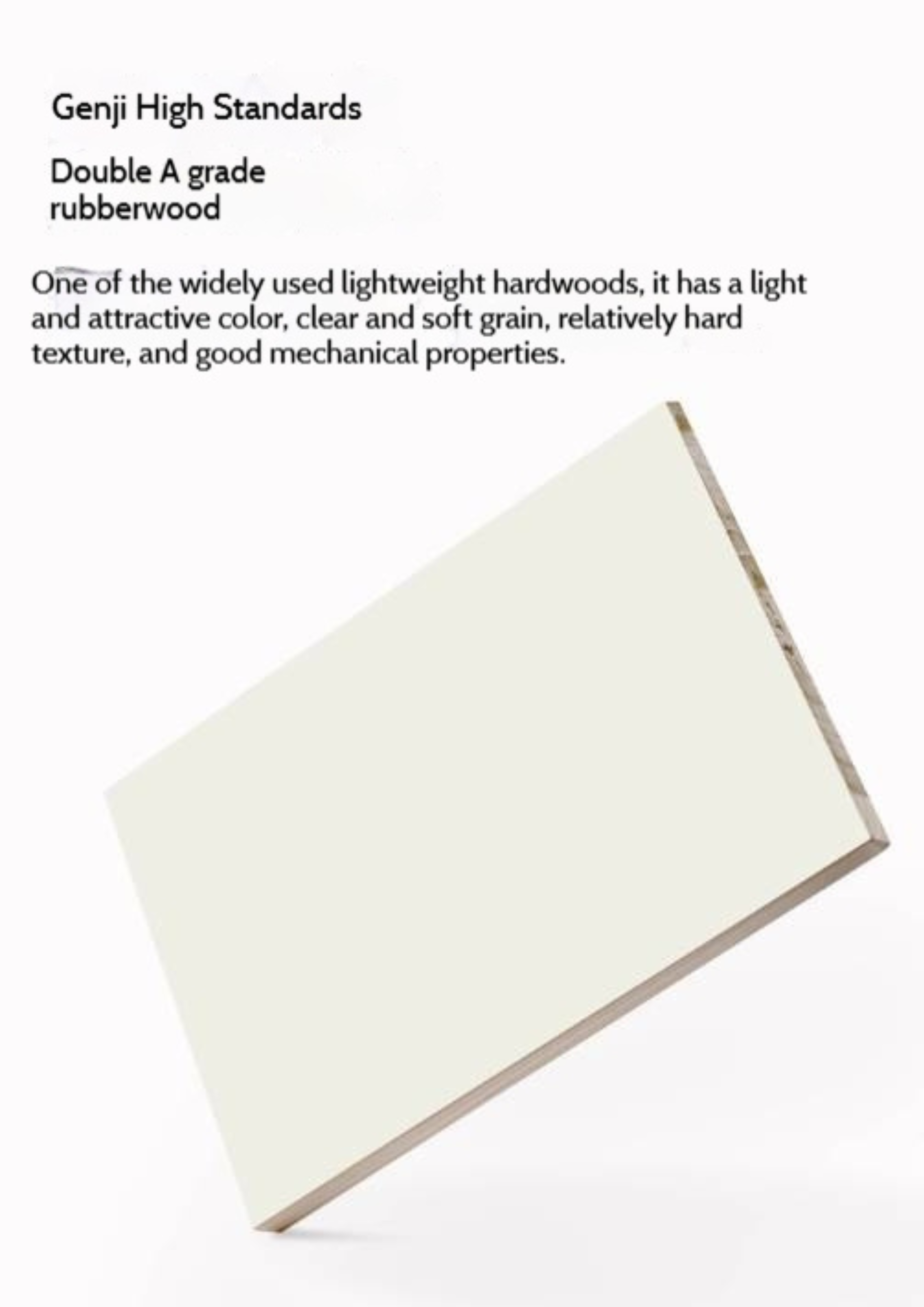 Solid Rubberwood Modern Nightstand