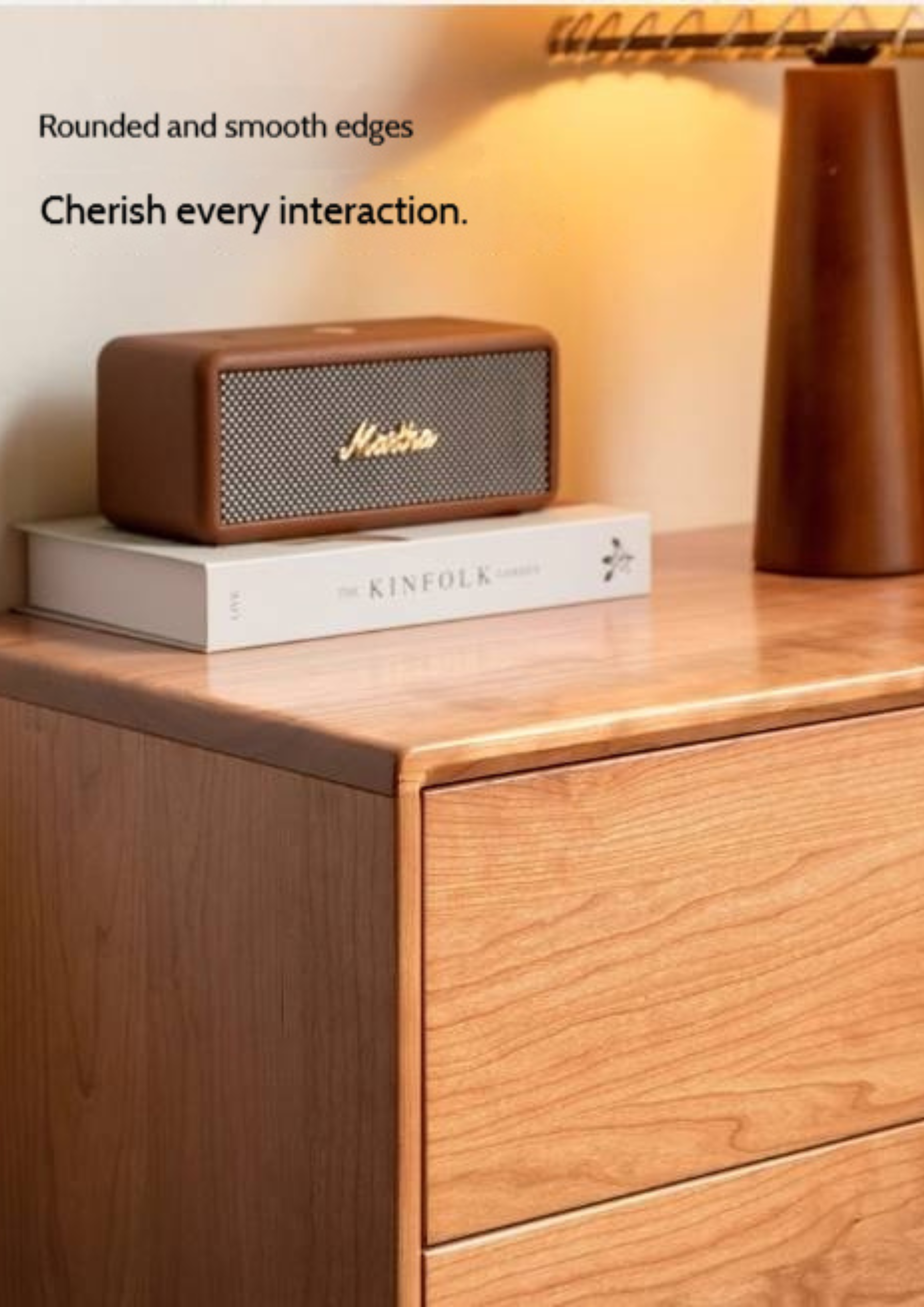 Cherry Solid Wood Retro Five-Drawer Chest