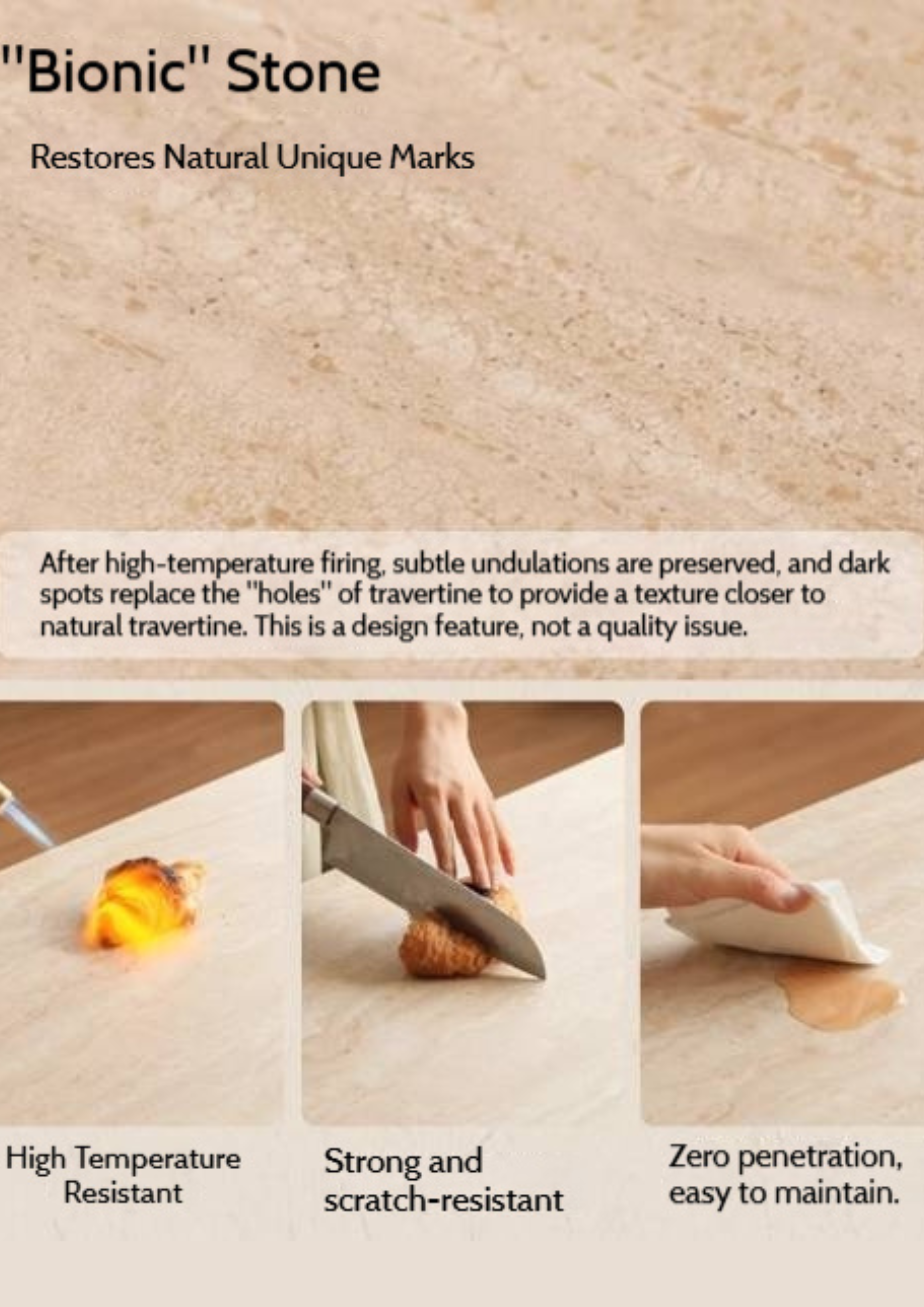 Sandalwood Solid Wood Rock Board Retro Antique Style Dining Table