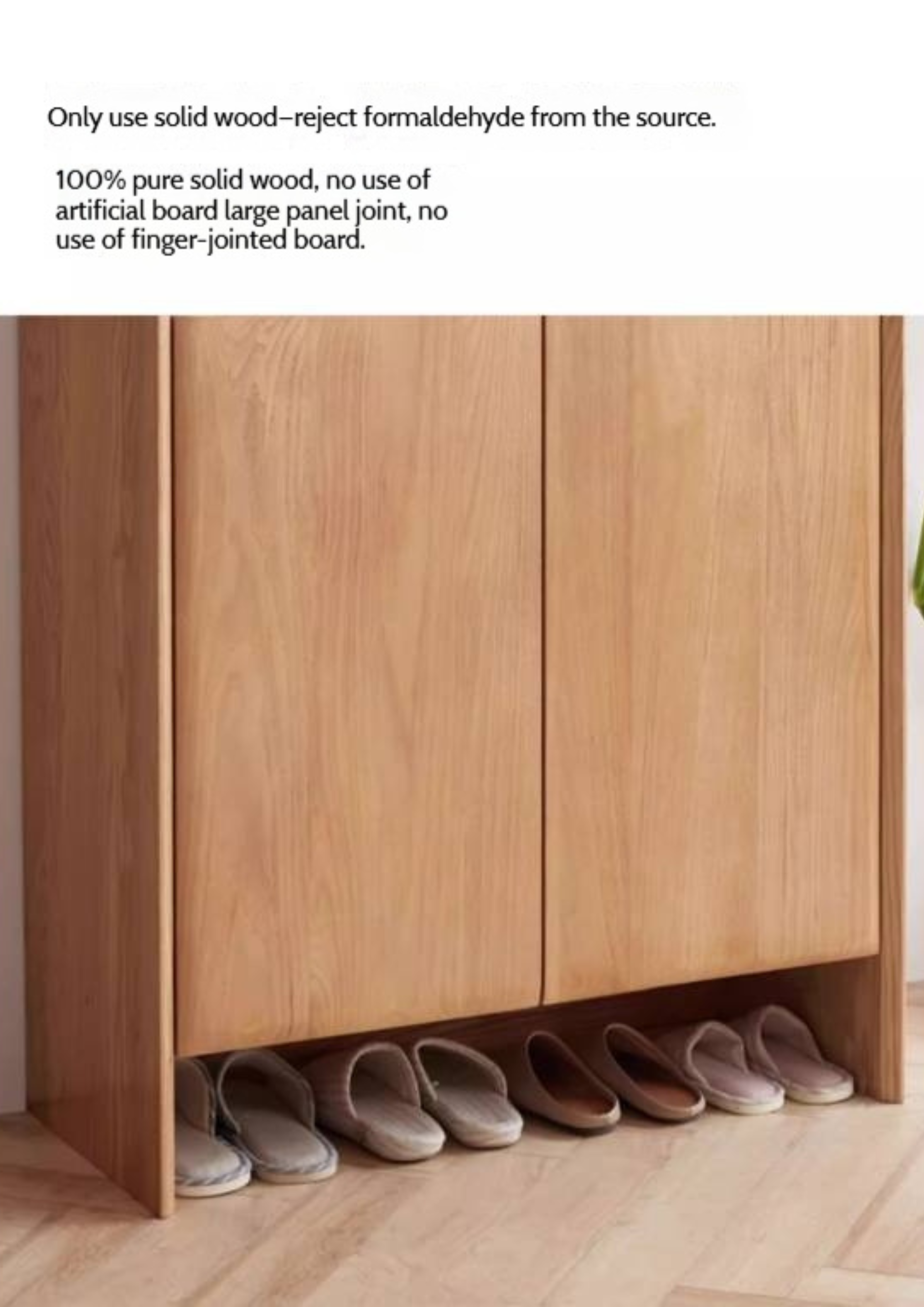 Oak Solid Wood Entrance Hall Cabinet Shoe