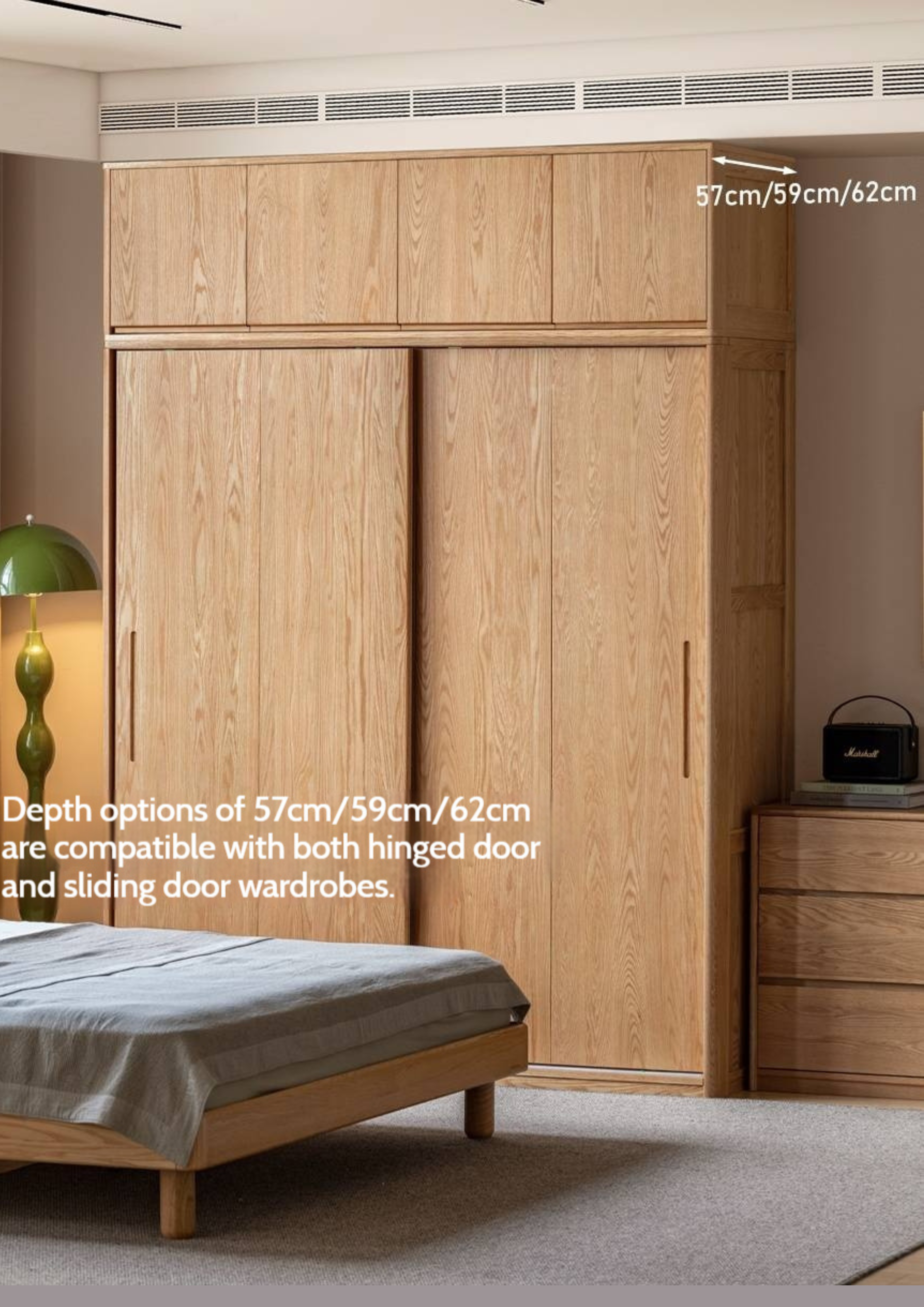 Oak, Ash, Cherry Solid Wood Modern Simple Wardrobe Top