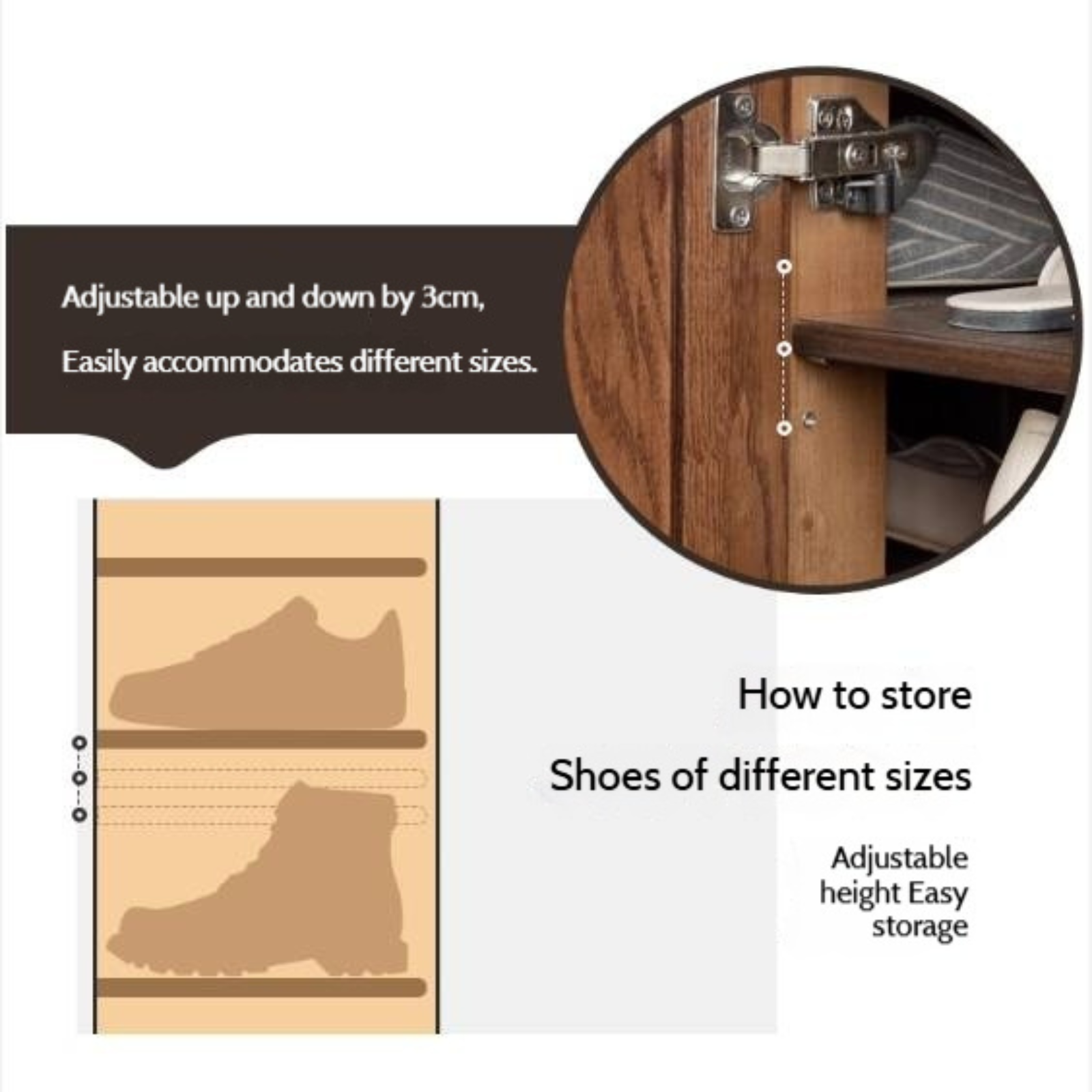 Ash Solid Wood Large Capacity Shoe Cabinet