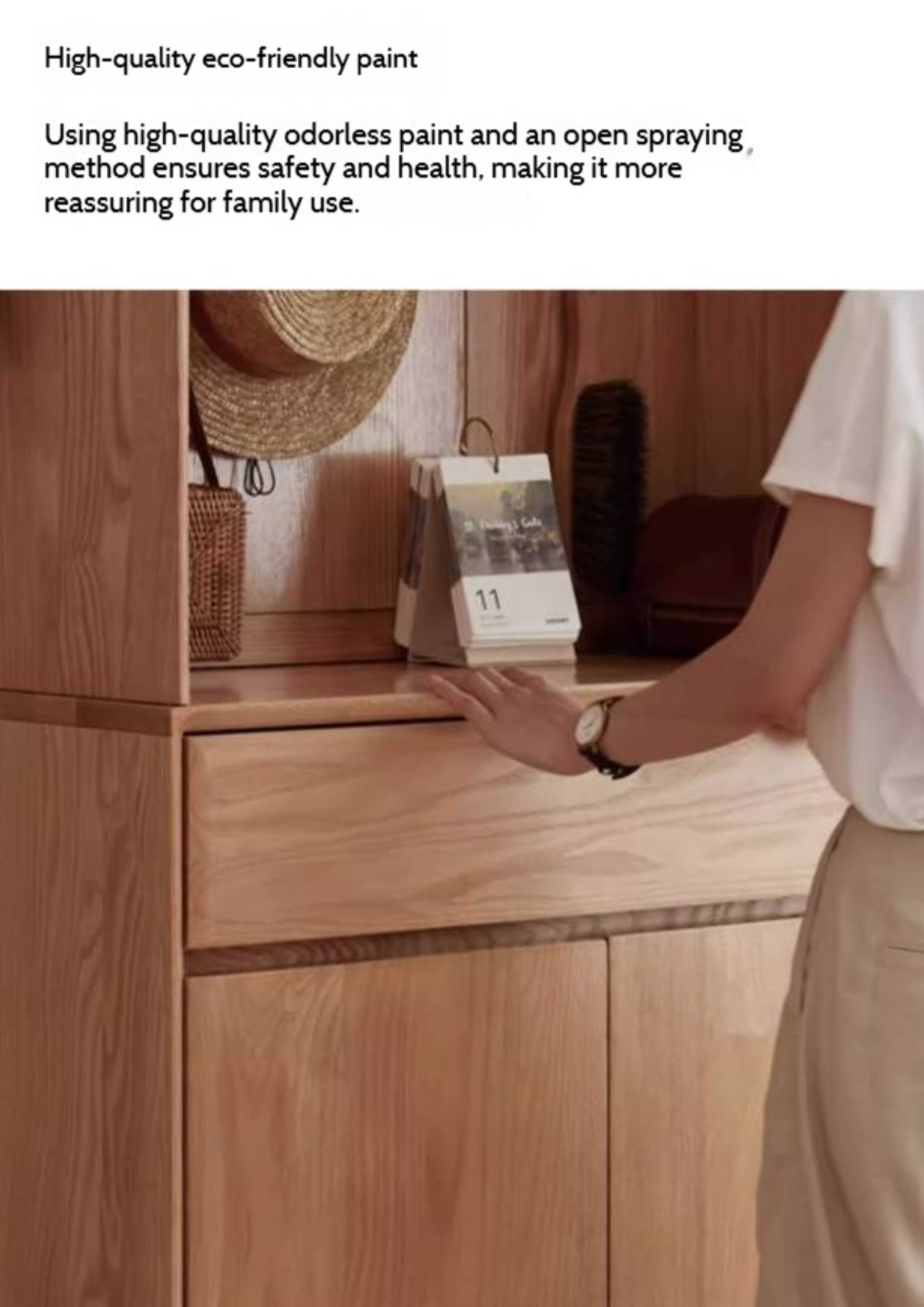 Oak Solid Wood Entrance Hall Cabinet Shoe