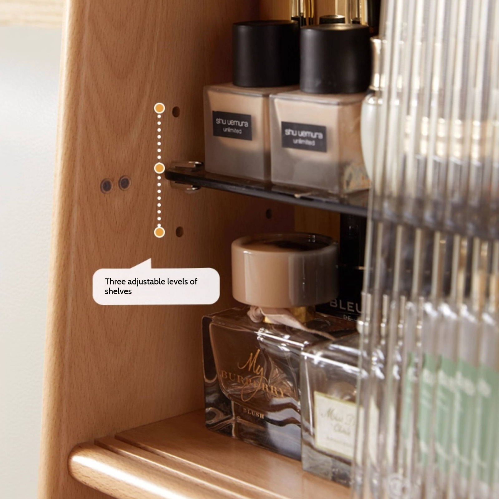 Beech Solid Wood Multifunctional Dressing Table Makeup