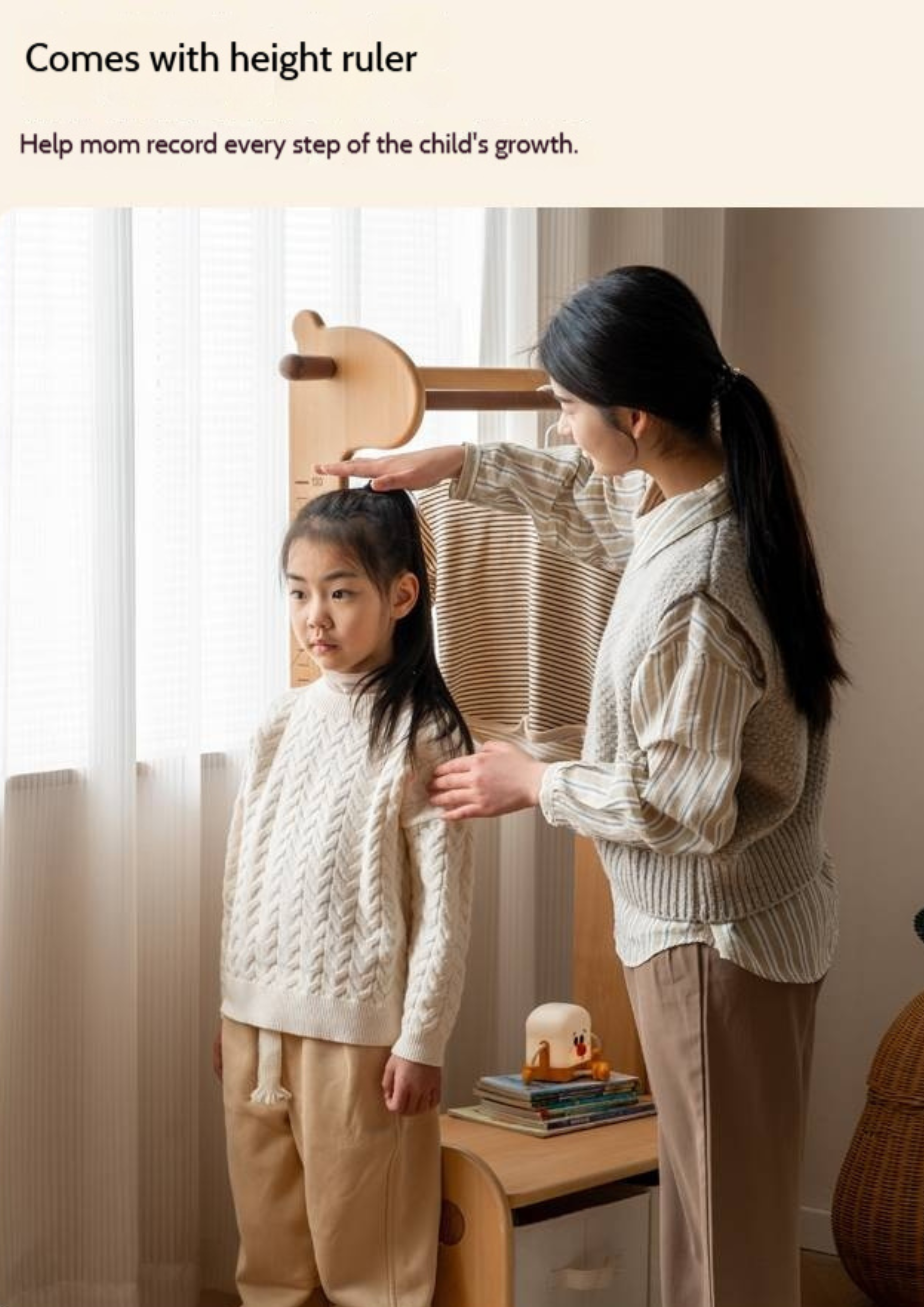 Beech, Solid Rubberwood Children's Clothing Rack