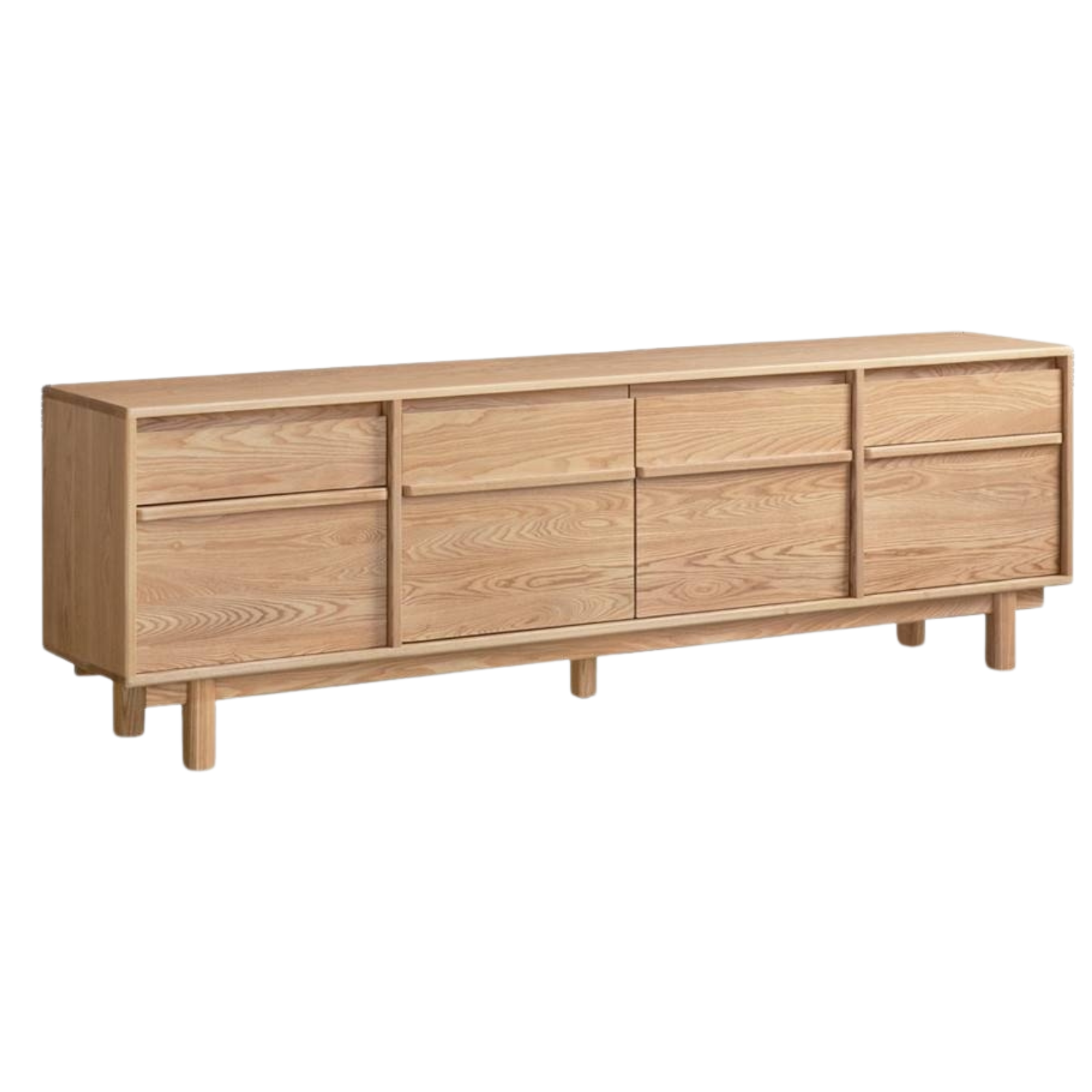 Ash Solid Wood Wabi-Sabi Style TV Cabinet