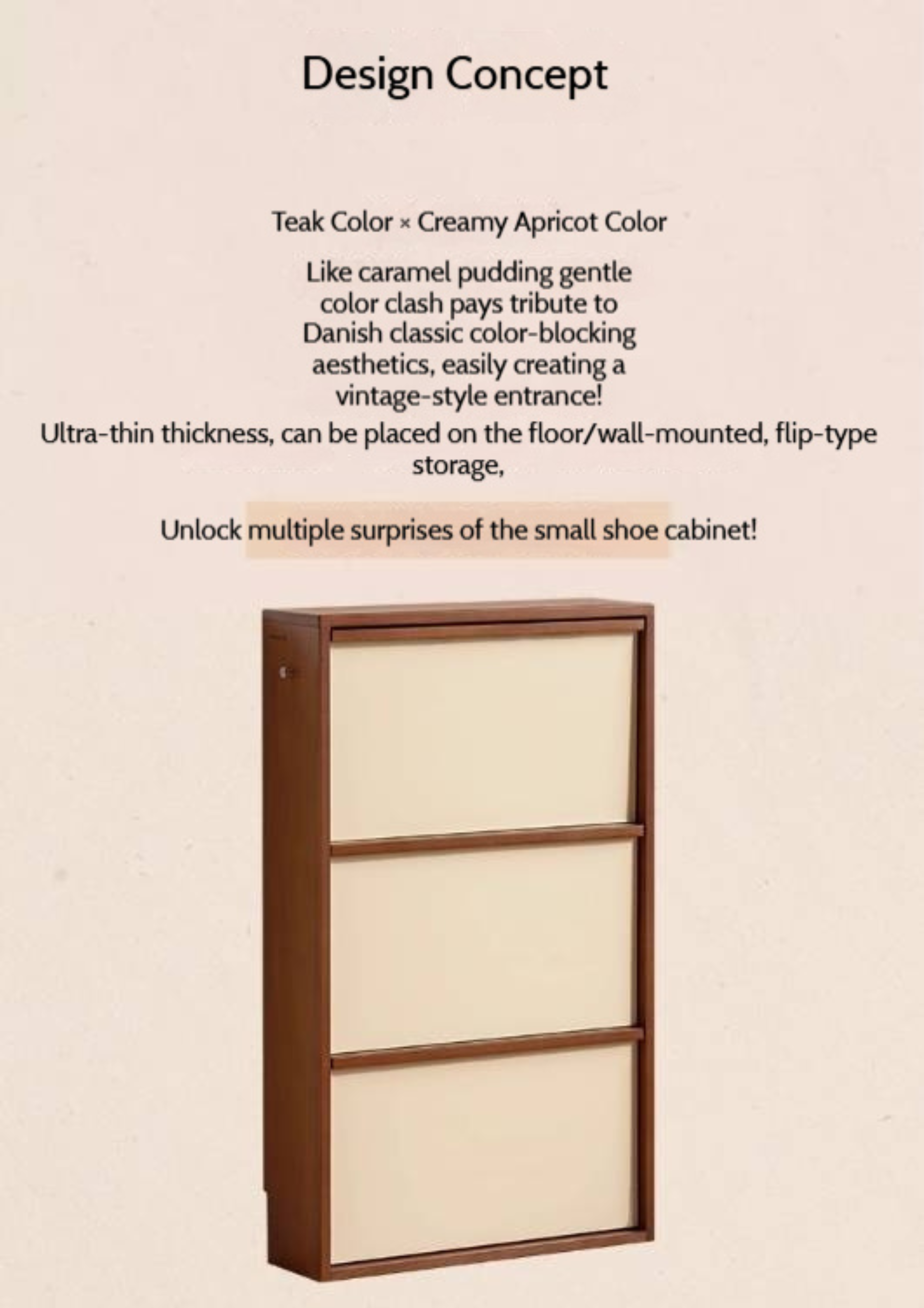 Poplar Solid Wood Middle Ages Style Shoe Cabinet