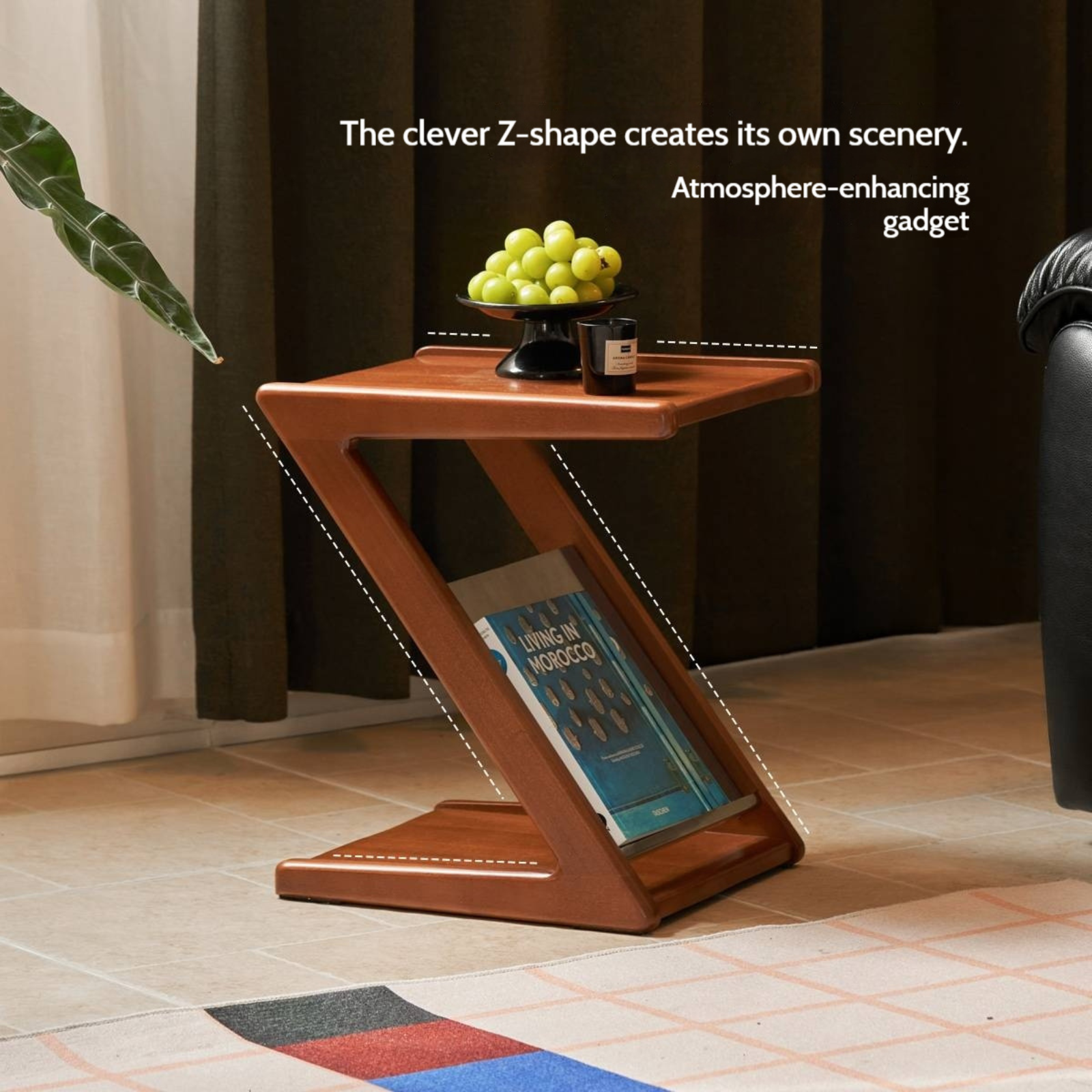 Poplar Solid Wood Bauhaus Style Side Table