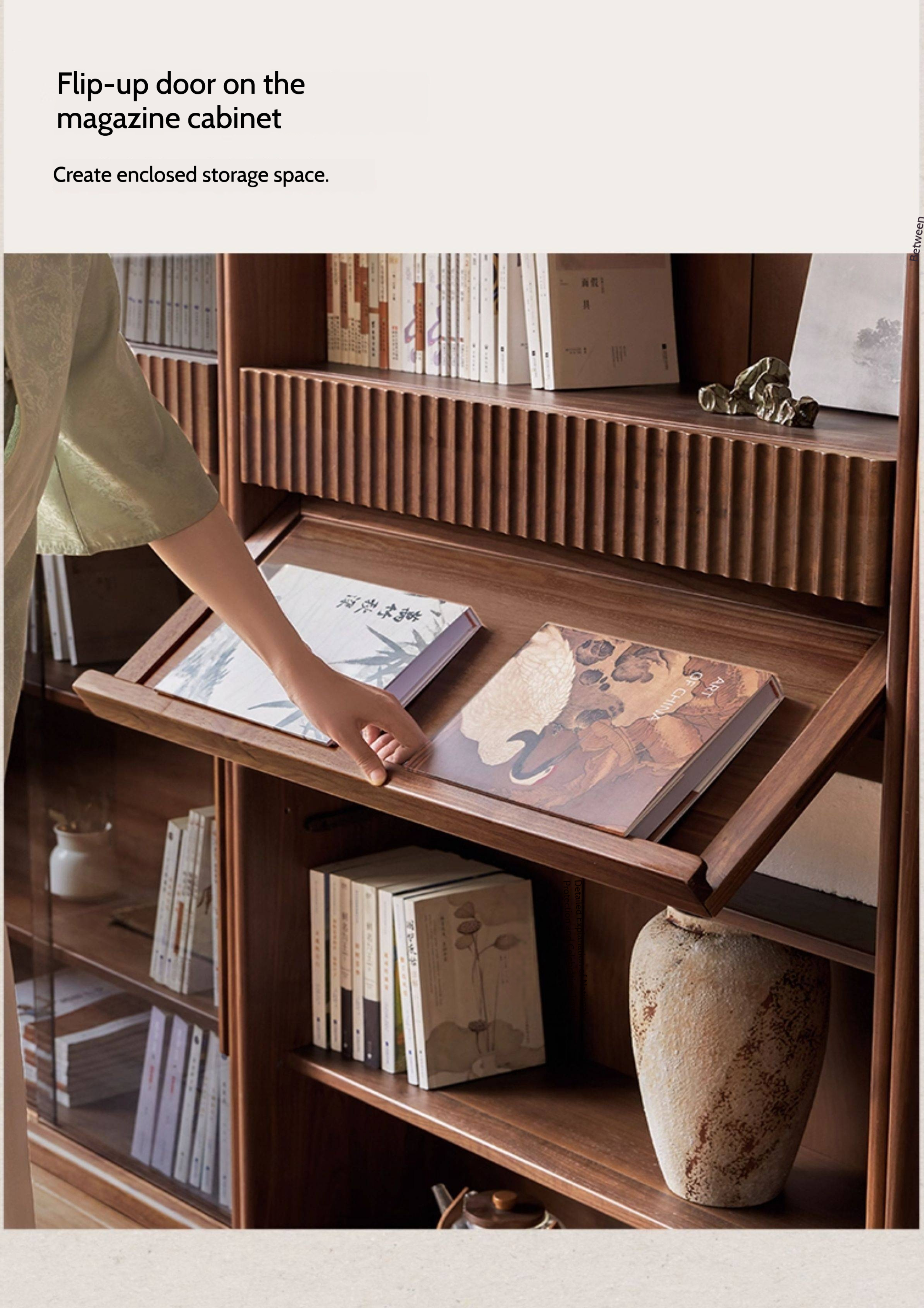 Ash Solid Wood Wall Combination Bookshelf