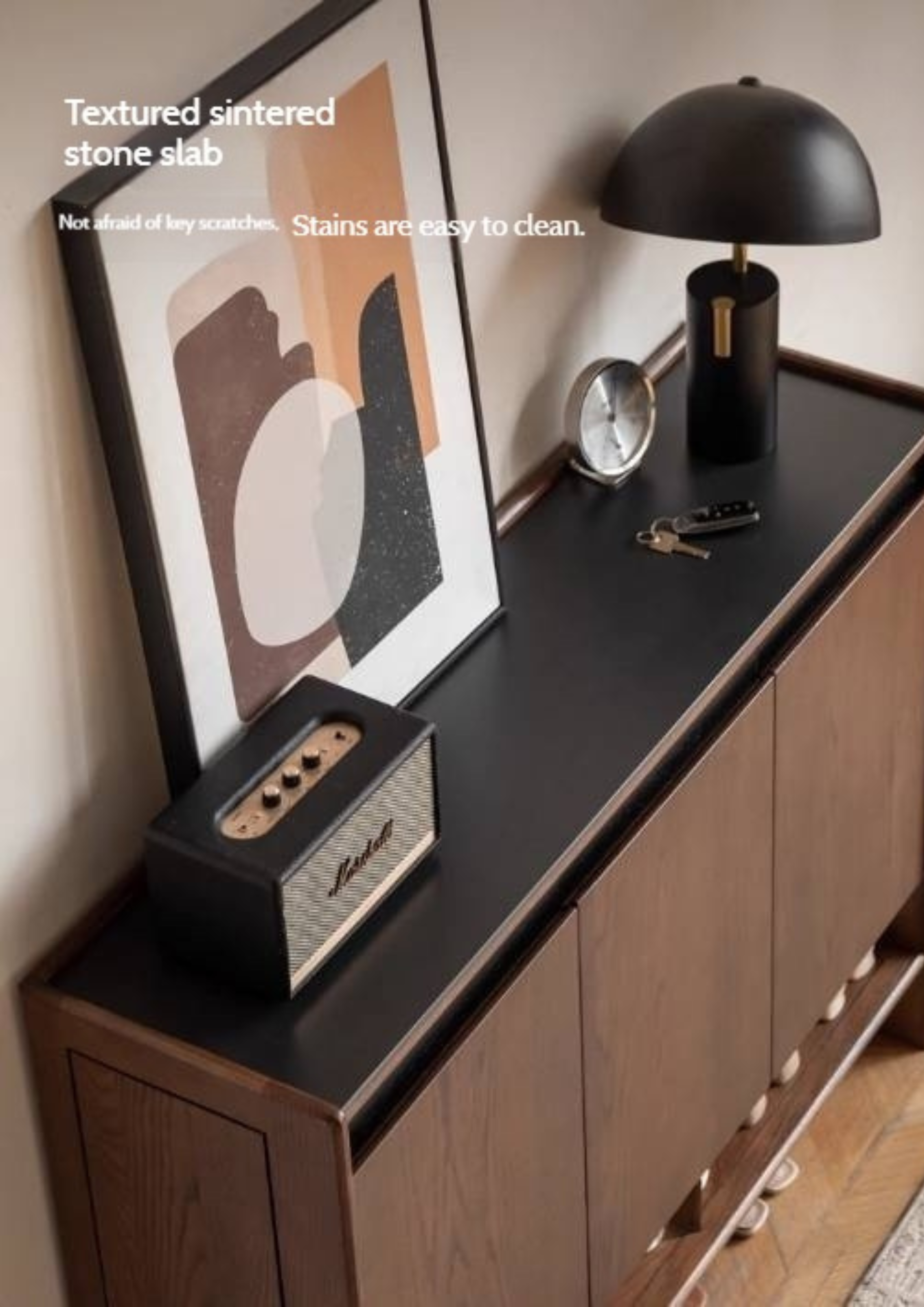 Oak Solid Wood Modern Rock Board Shoe Cabinet