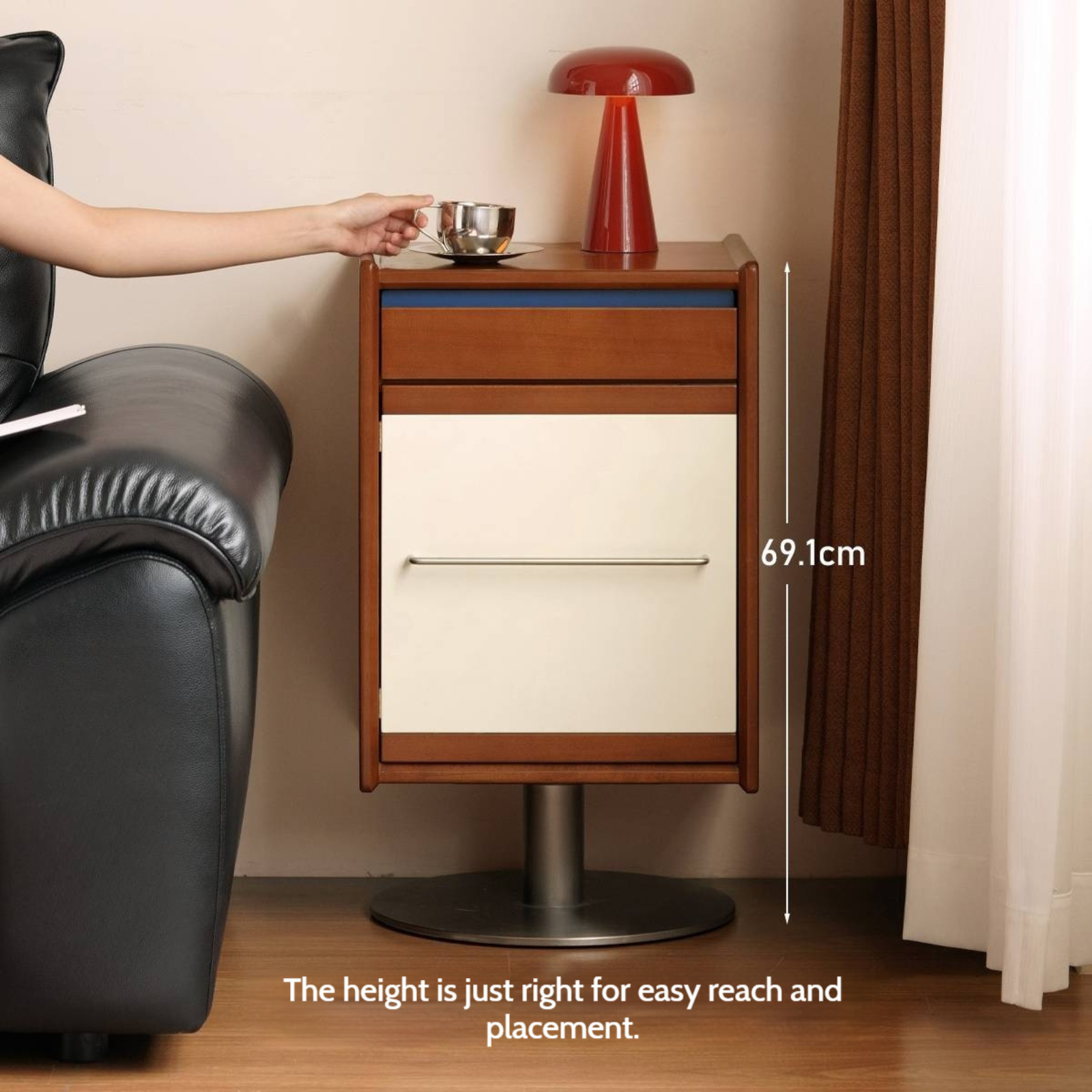 Poplar Solid Wood Vintage Side Table