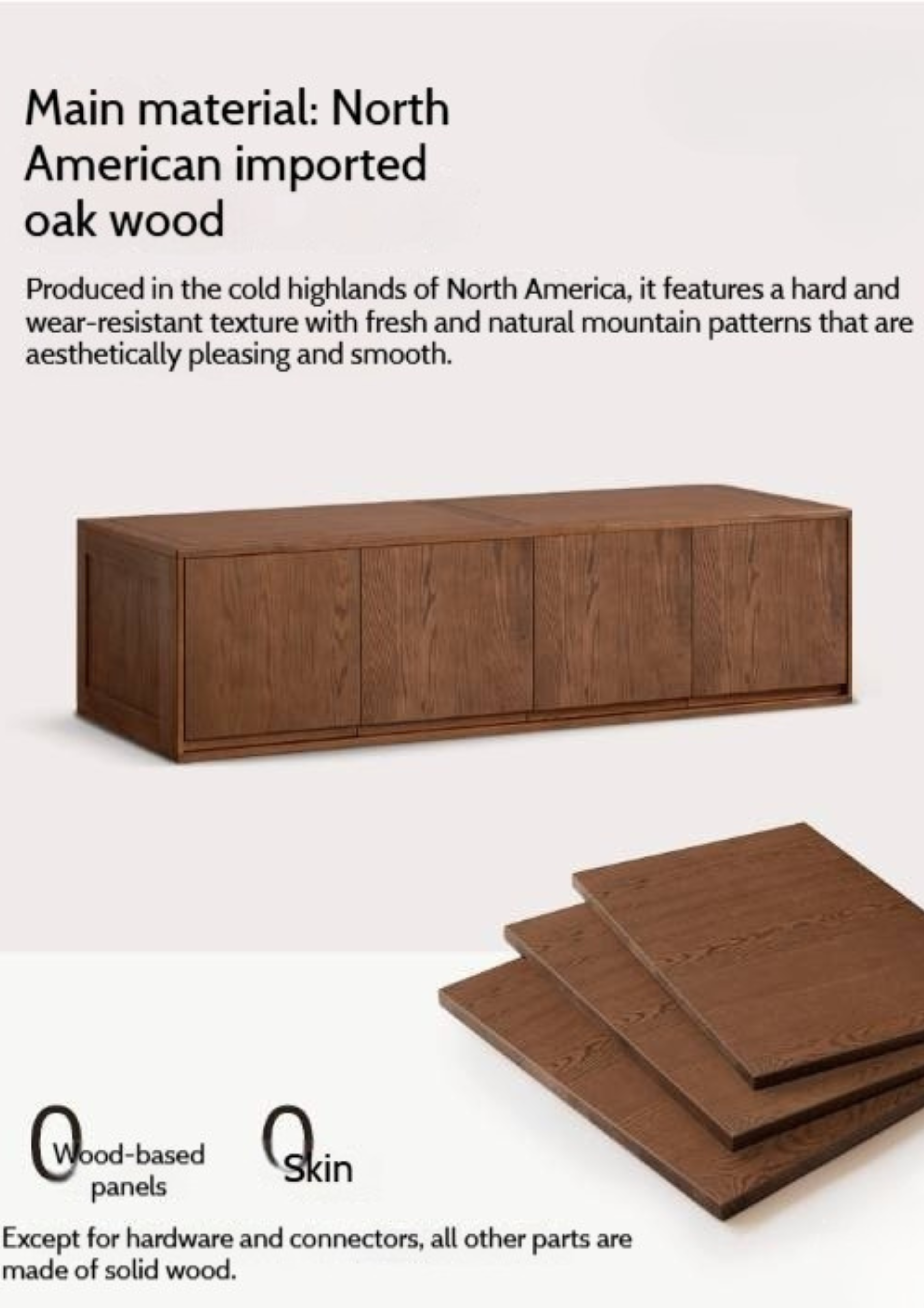 Black Walnut, Ash, Oak Solid Wood  Light Luxury Wardrobe Top Cabinet