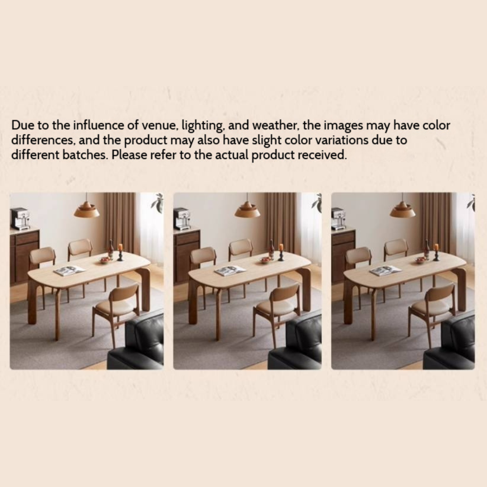 Sandalwood Solid Wood Rock Board Retro Antique Style Dining Table