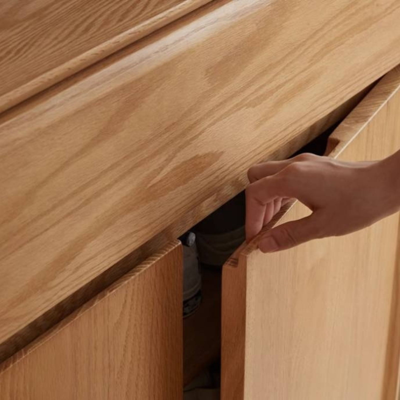 Oak Solid Wood Entrance Hall Cabinet Shoe