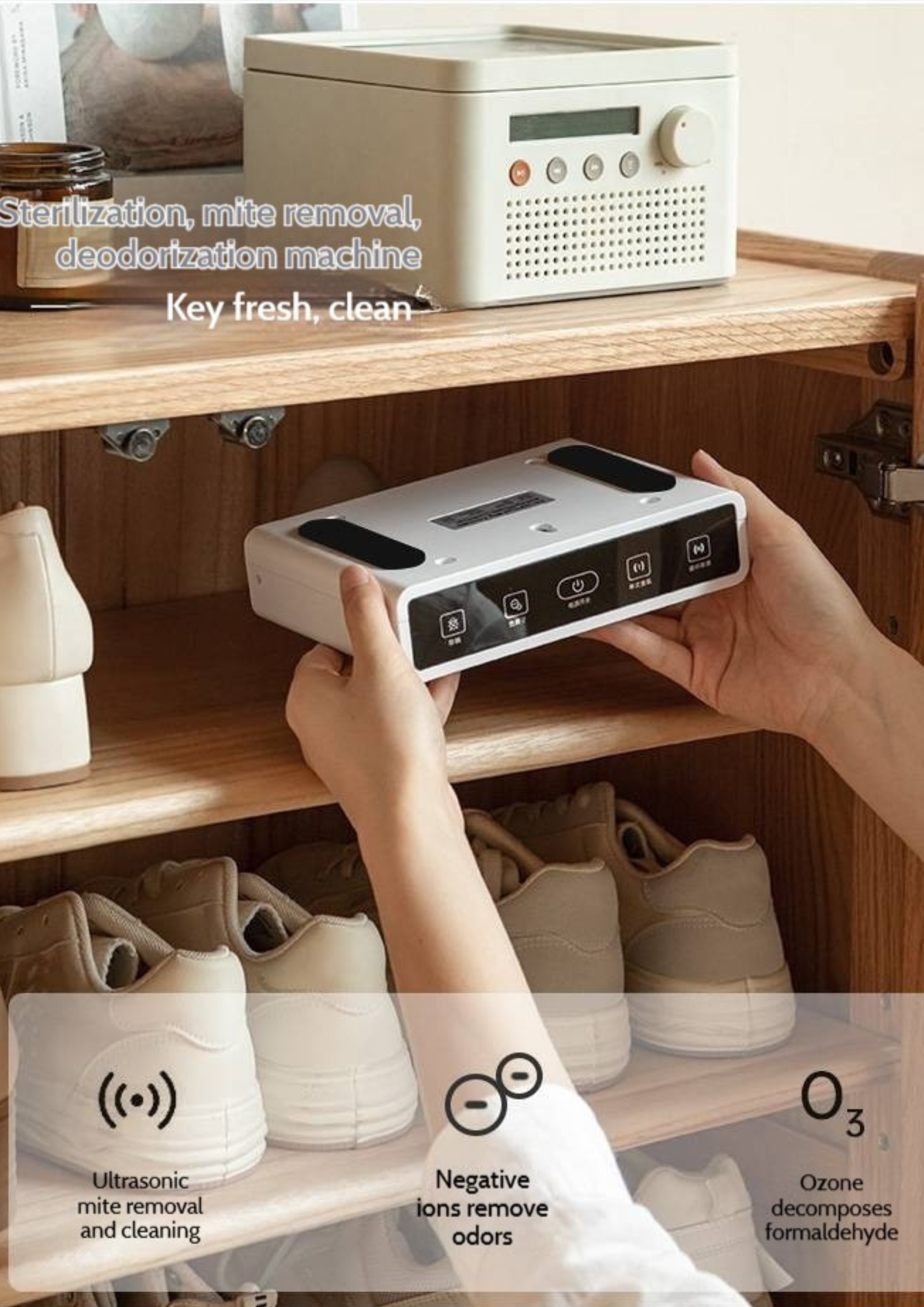 Oak, Solid Rubber Wood Shoe Cabinet