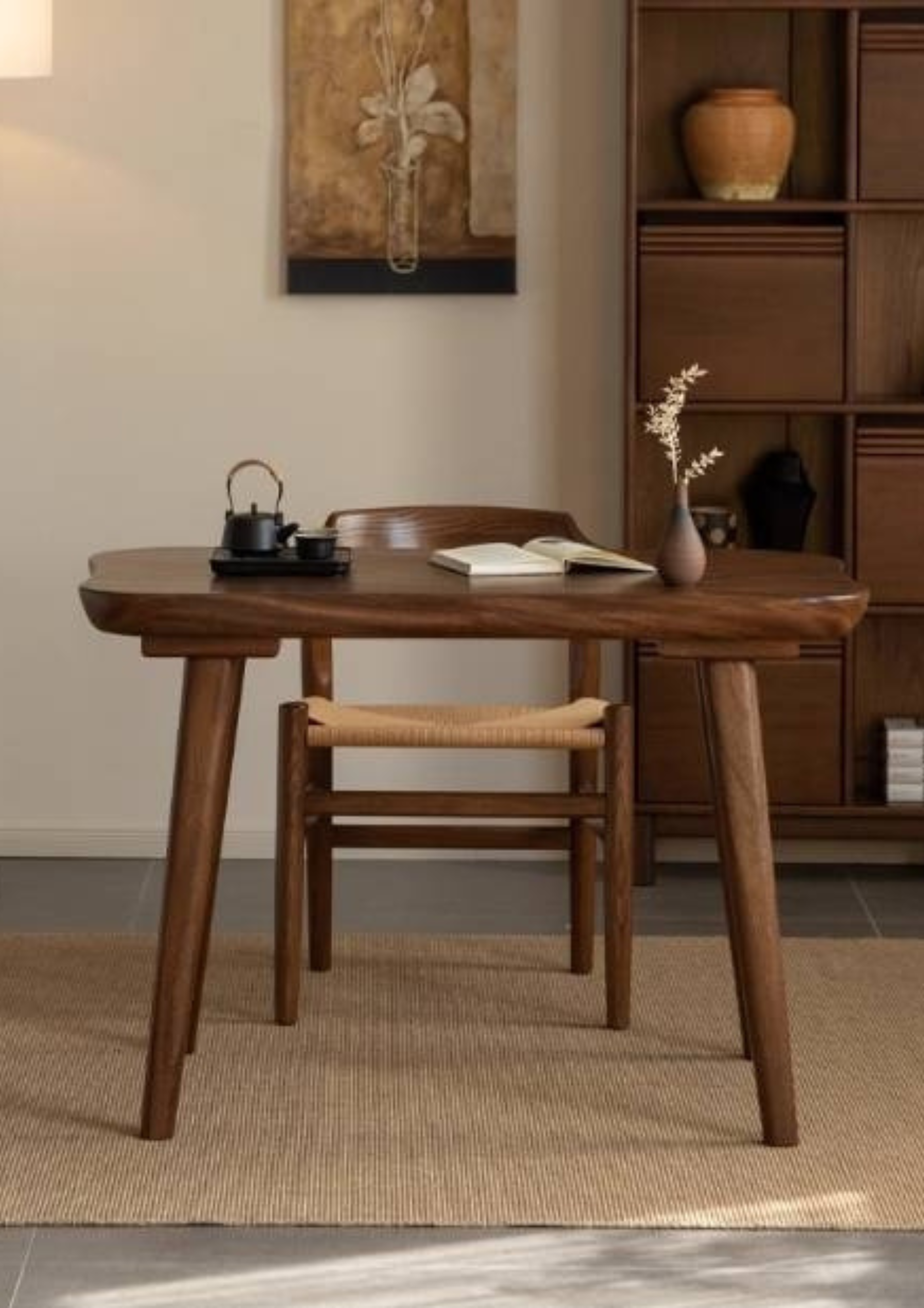 Black Walnut Solid Wood Natural Edge Tea Table